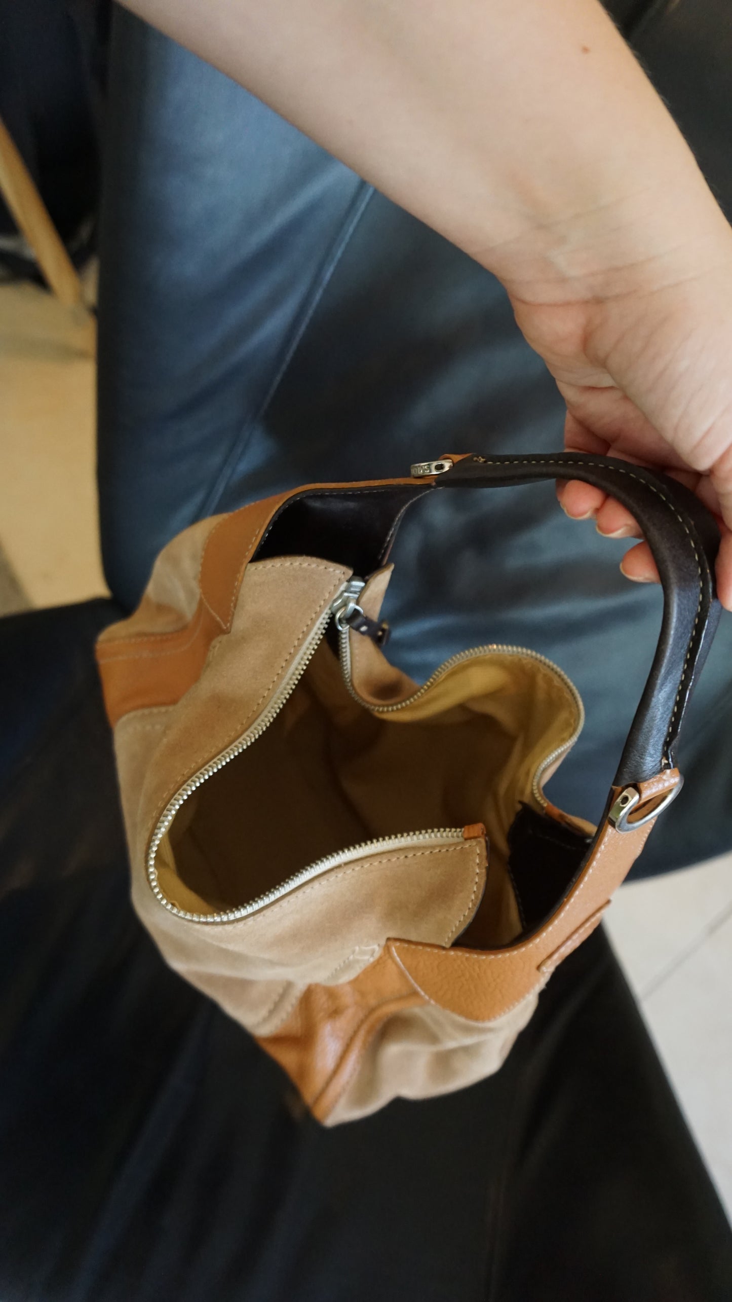 TOD’s suede & leather hobo bag