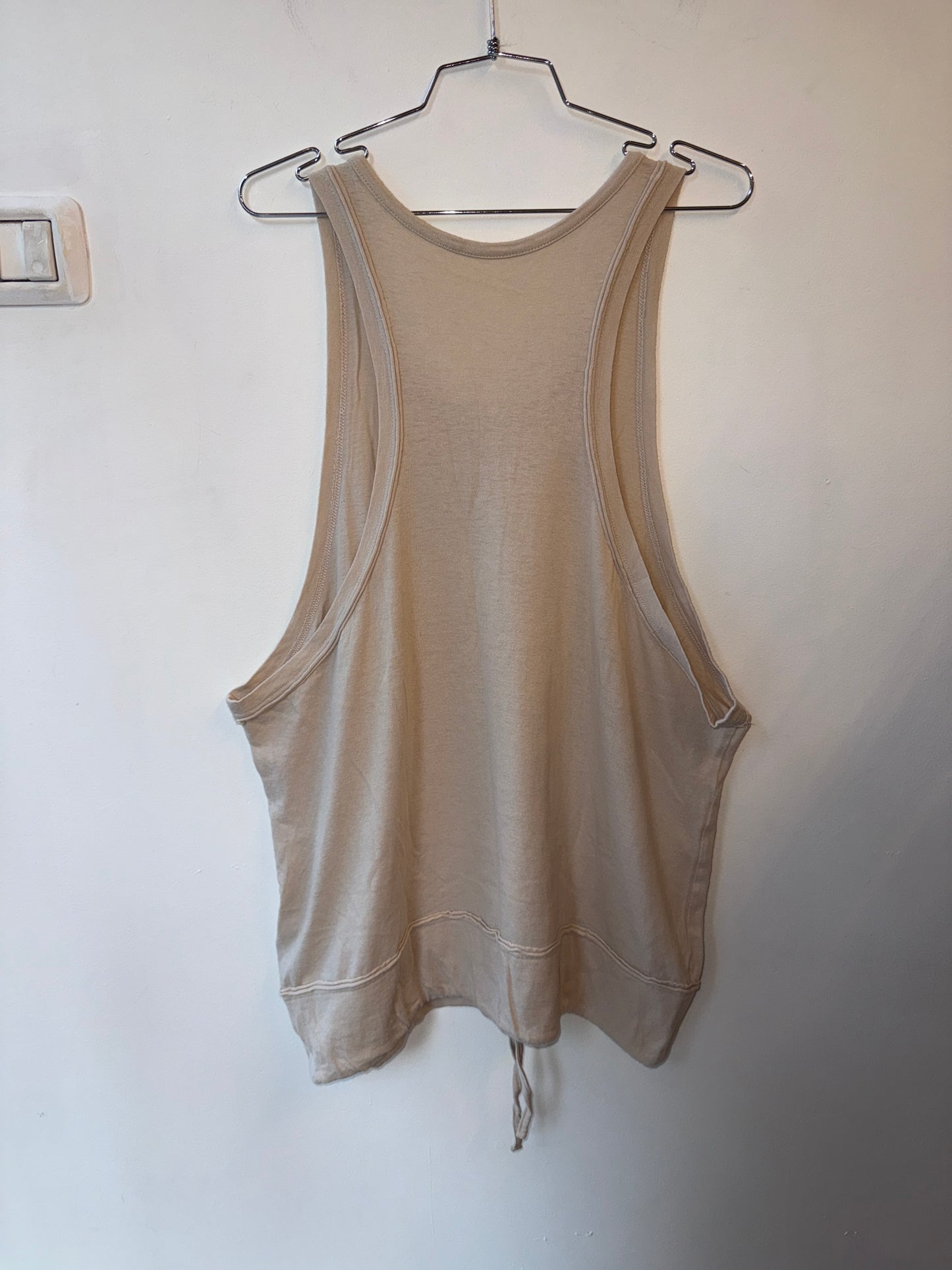 Y’s Yohji Yamamoto Cotton Wool Drawstring Tunic Dress