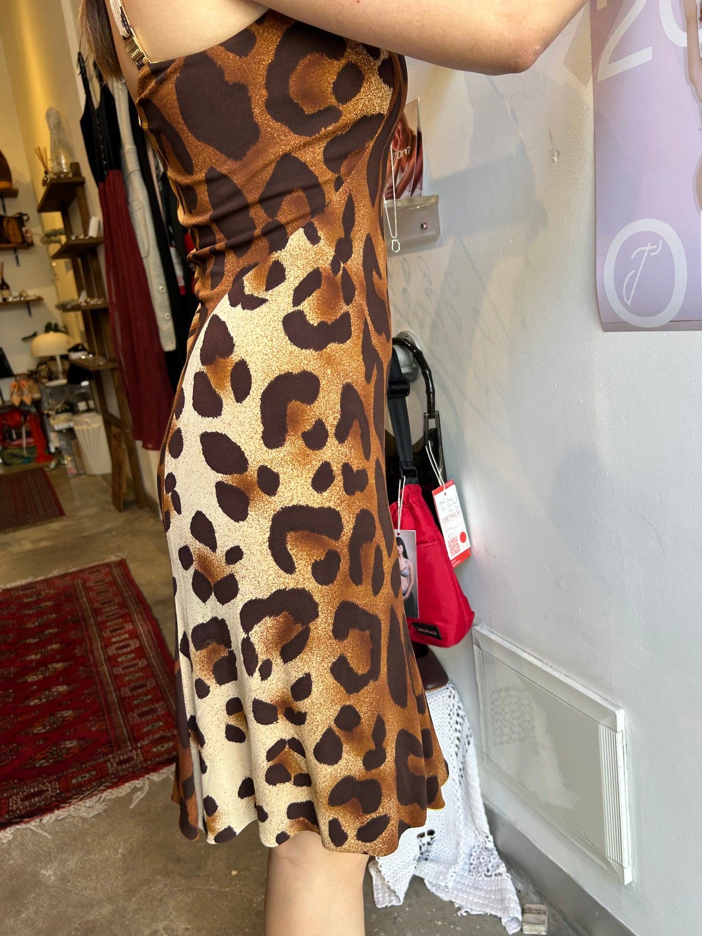 90’s GIANNI VERSACE spring 1994 leopard print dress