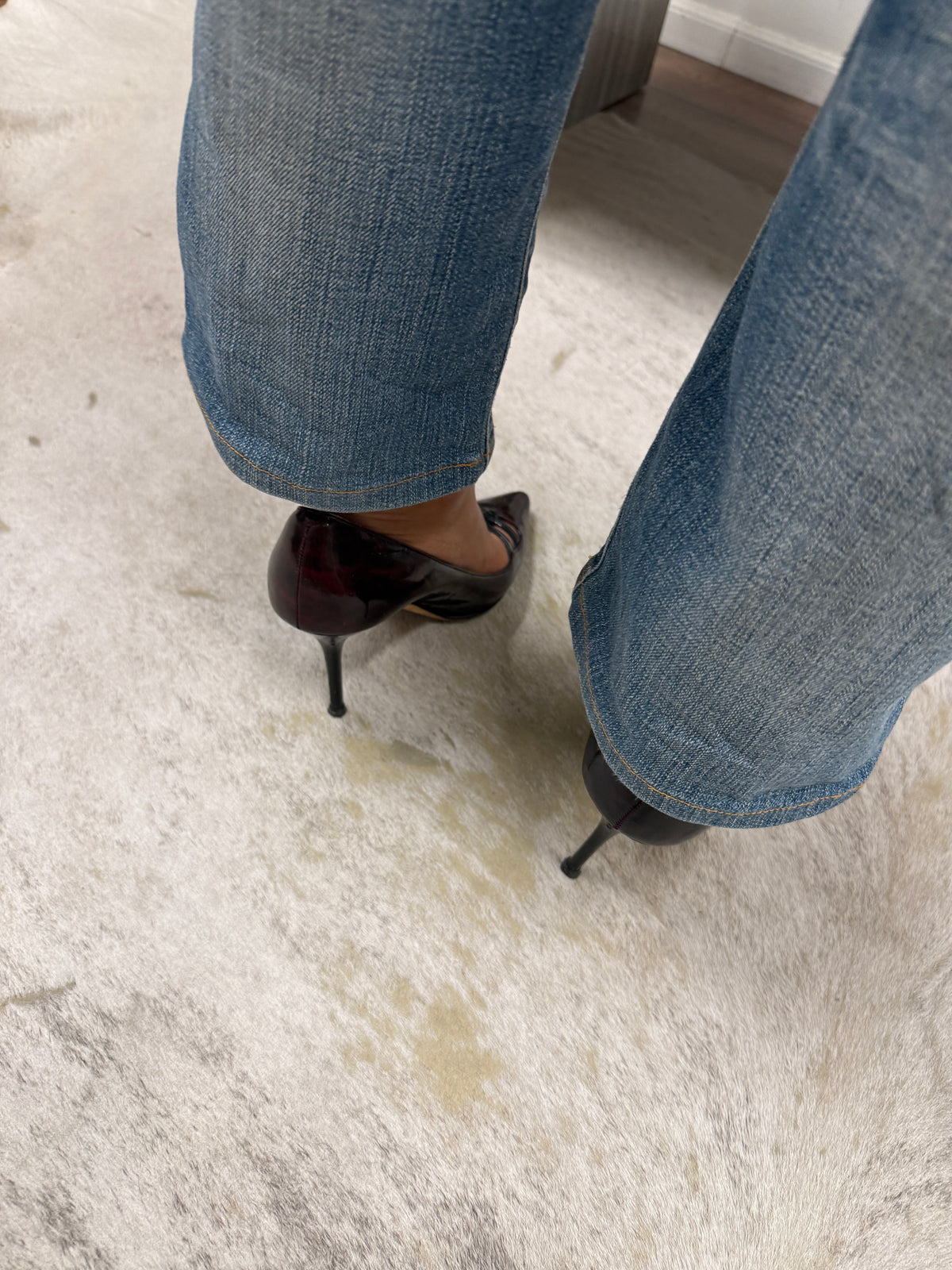 Jimmy Choo Patent Leather Strappy Pointed Pumps 37 EU