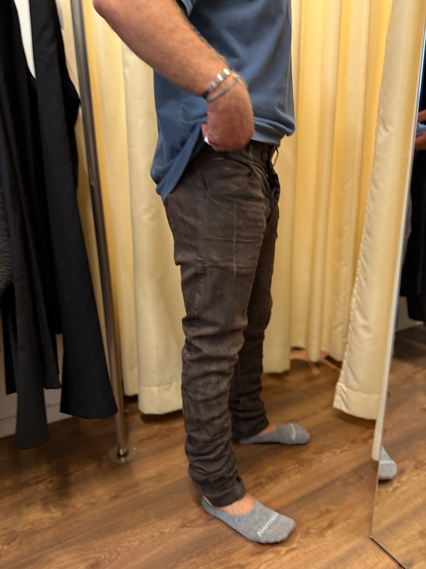 Boris Bidjan Saberi Hand Treated Oil Brown Body Molded Pants