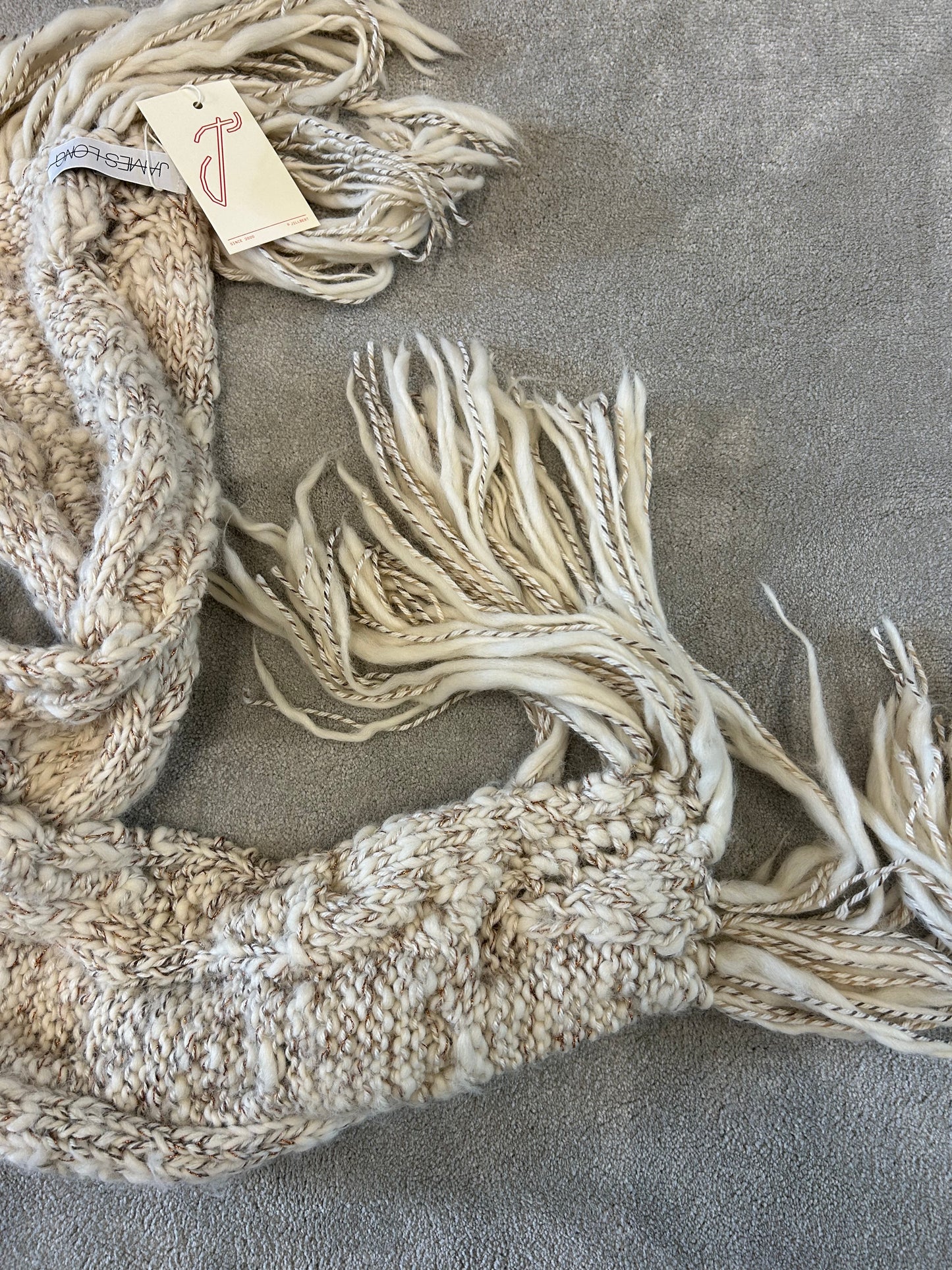 JAMES LONG knitted wool scarf