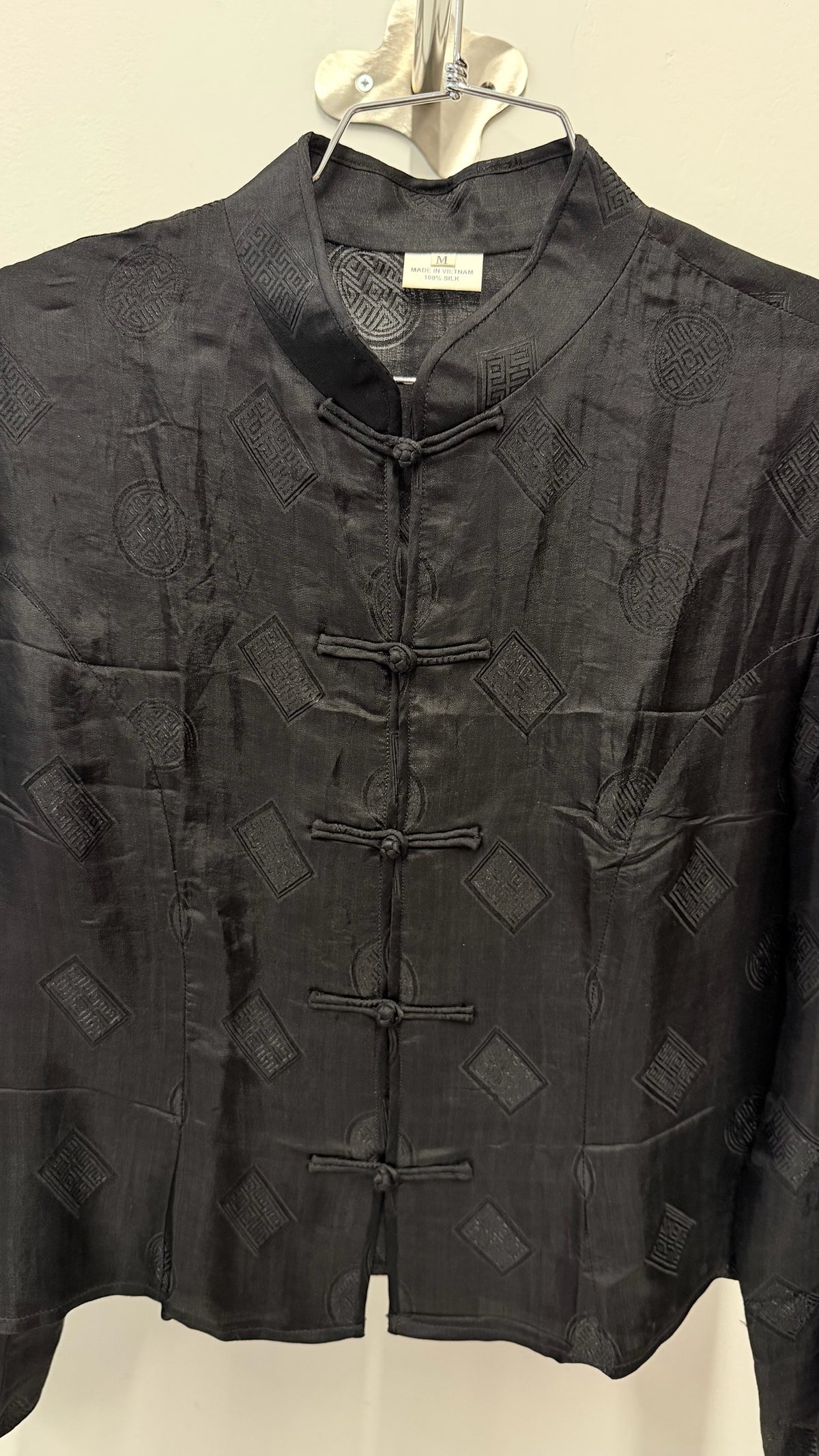 Vintage Black Silk Jacquard Chinese Jacket