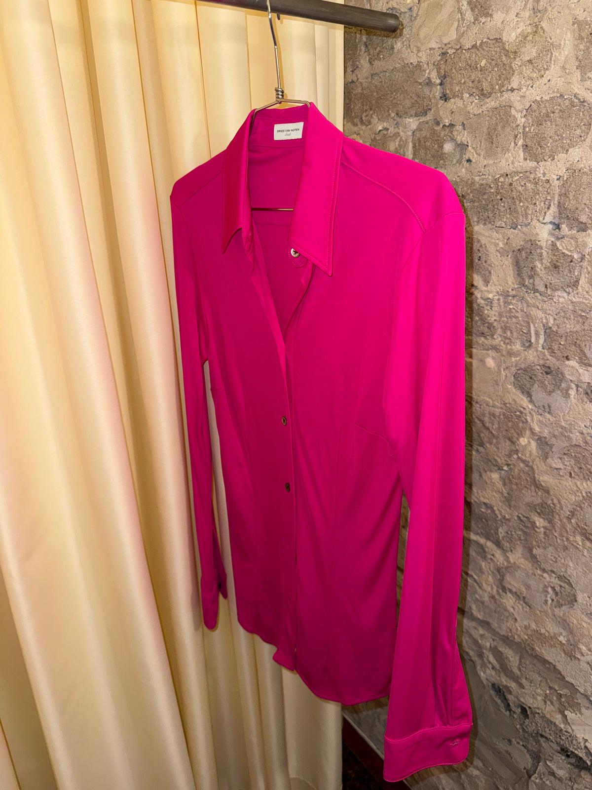 Dries Van Noten Huto Fuchsia Viscose Shirt 2020s