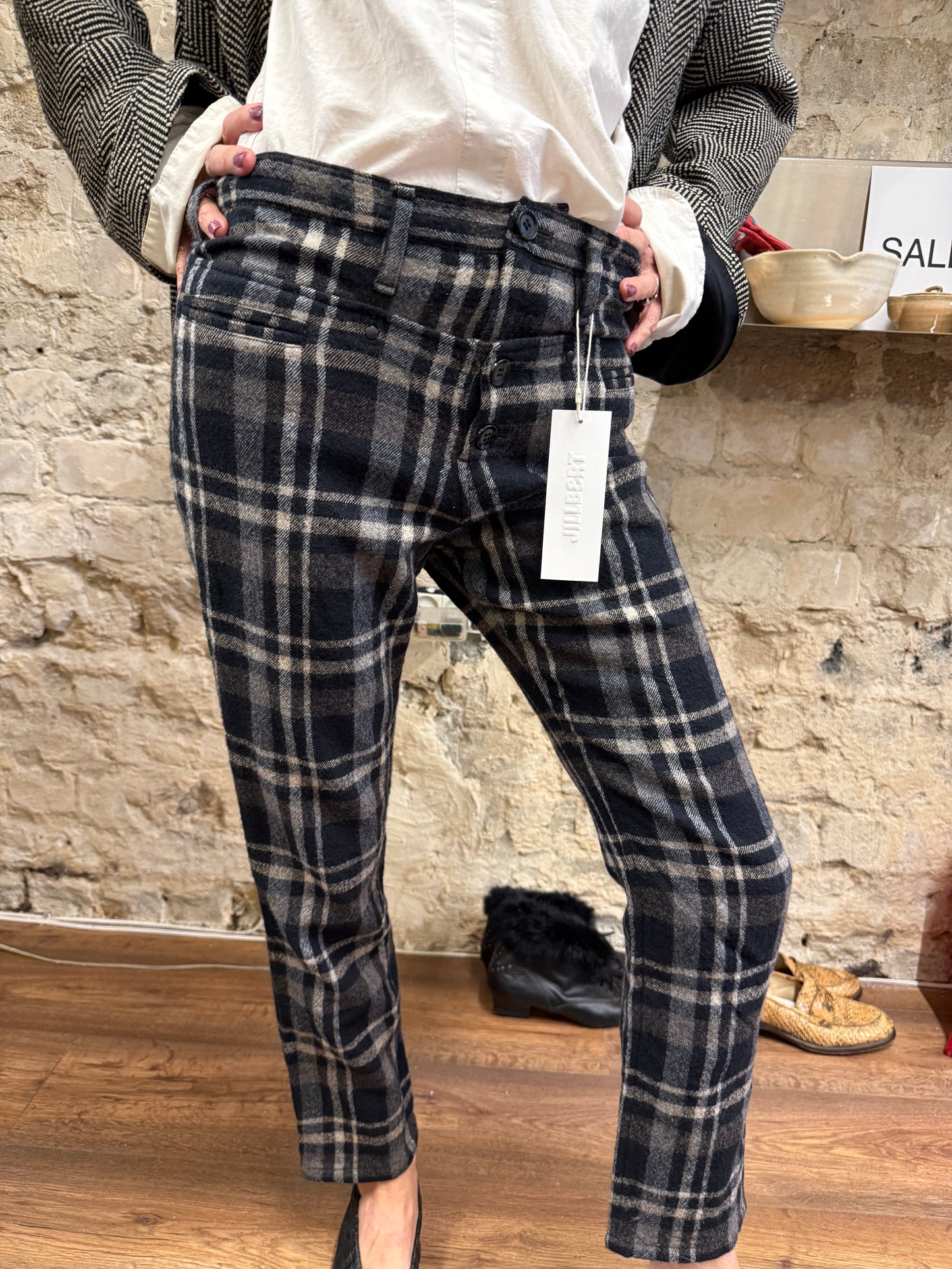 Y’s Yohji Yamamoto – Double-Closure Checked Wool Pants