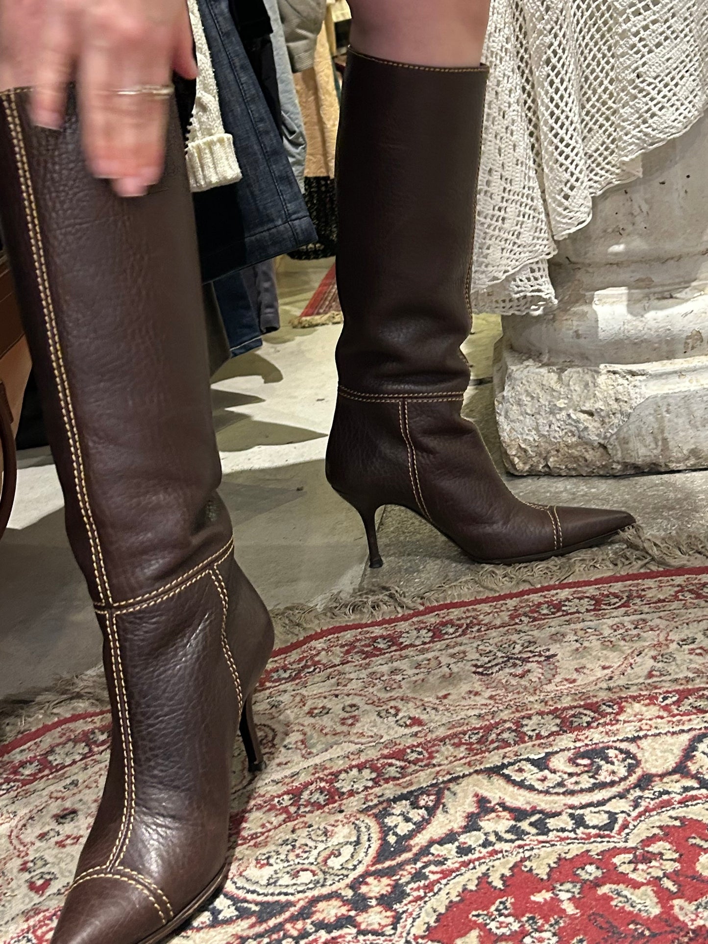 knee high DOLCE & GABBANA leather boots