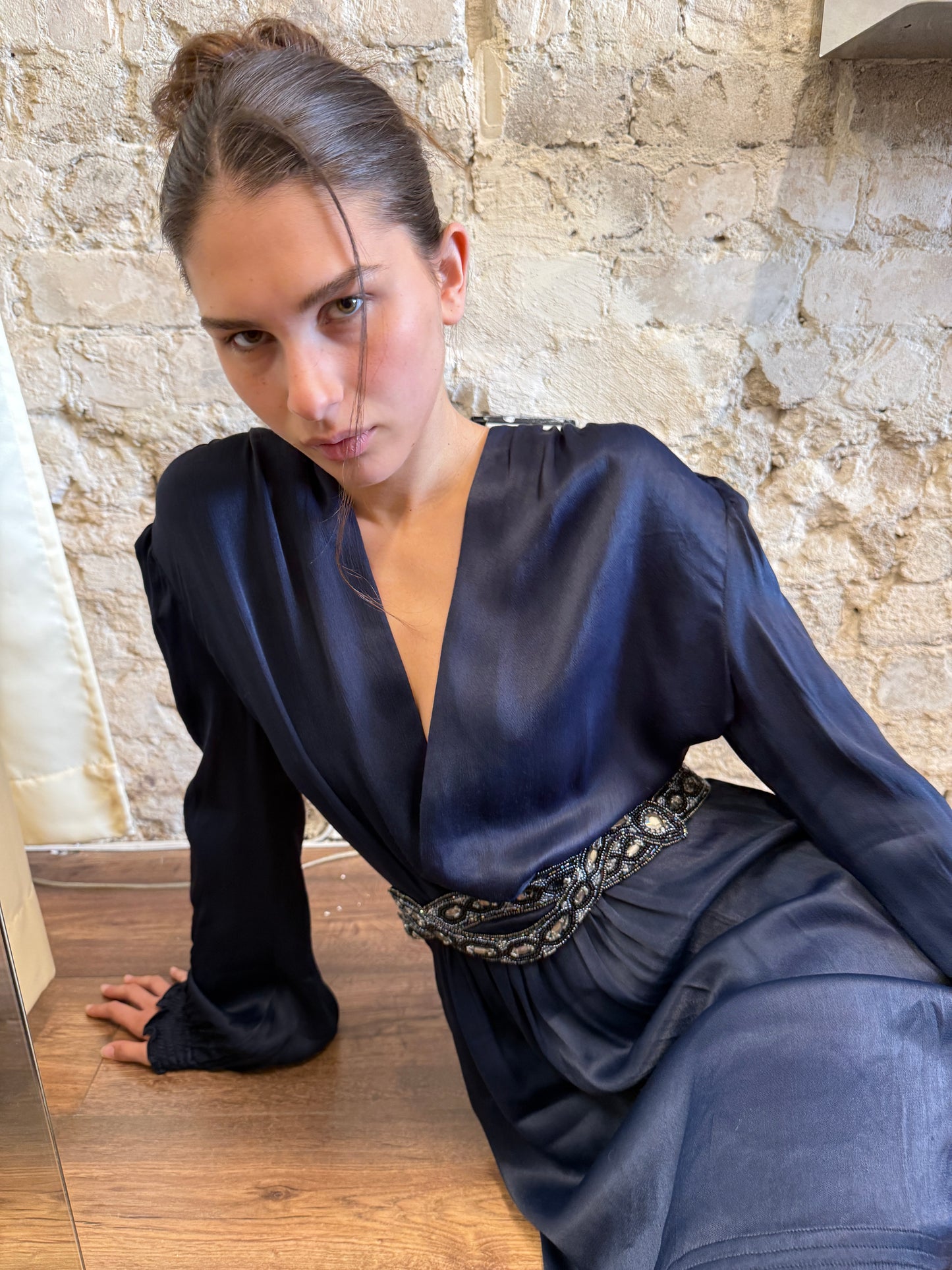 CLASS Roberto Cavalli Beaded Silk Dress c.2008–2012