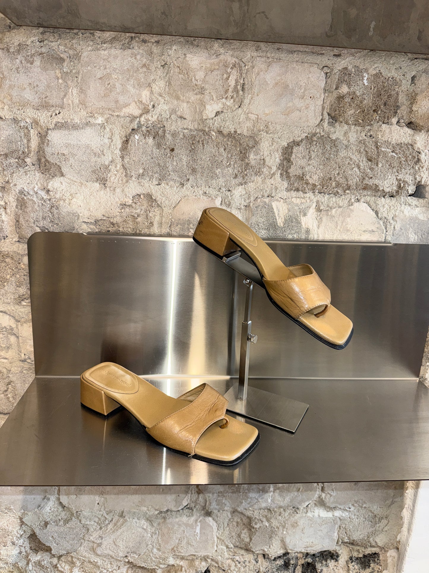 Paloma Wool Leather Toe Ring Mules