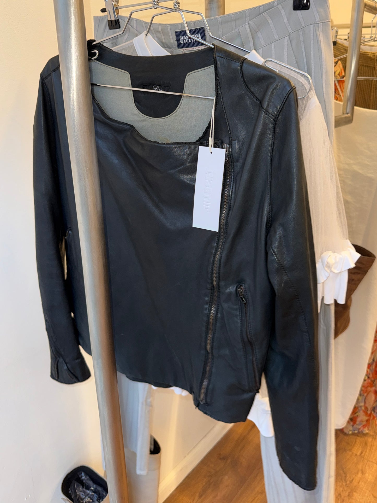 Sisii Washable Leather Rider Jacket