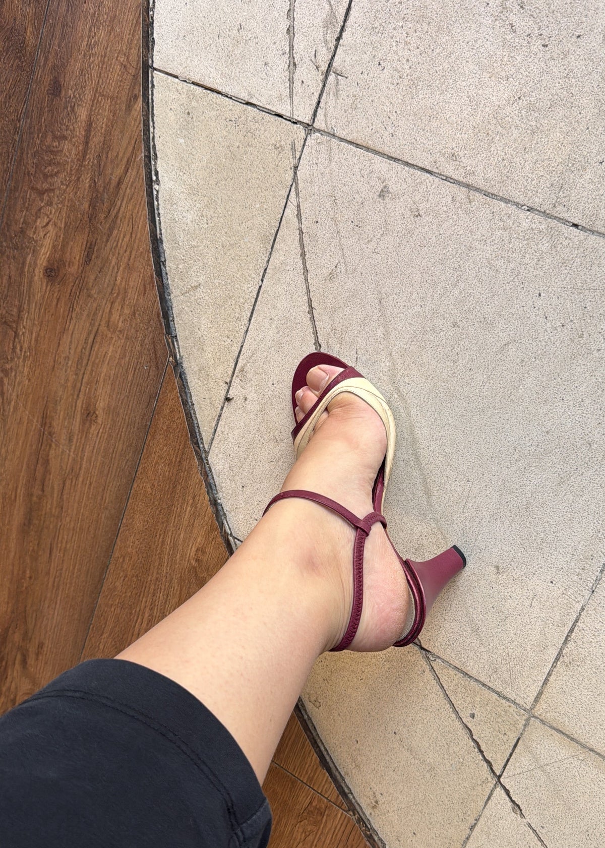 Marc Jacobs Two-Tone Leather Strappy Sandals 36 EU