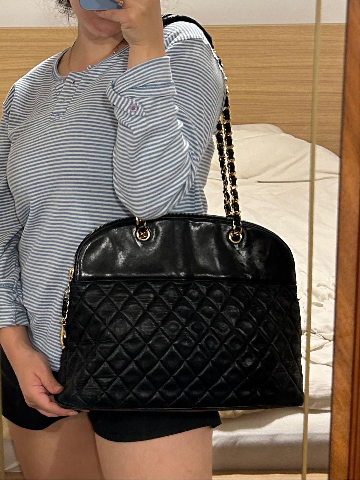 CHANEL medallion quilted CC shoulder bag