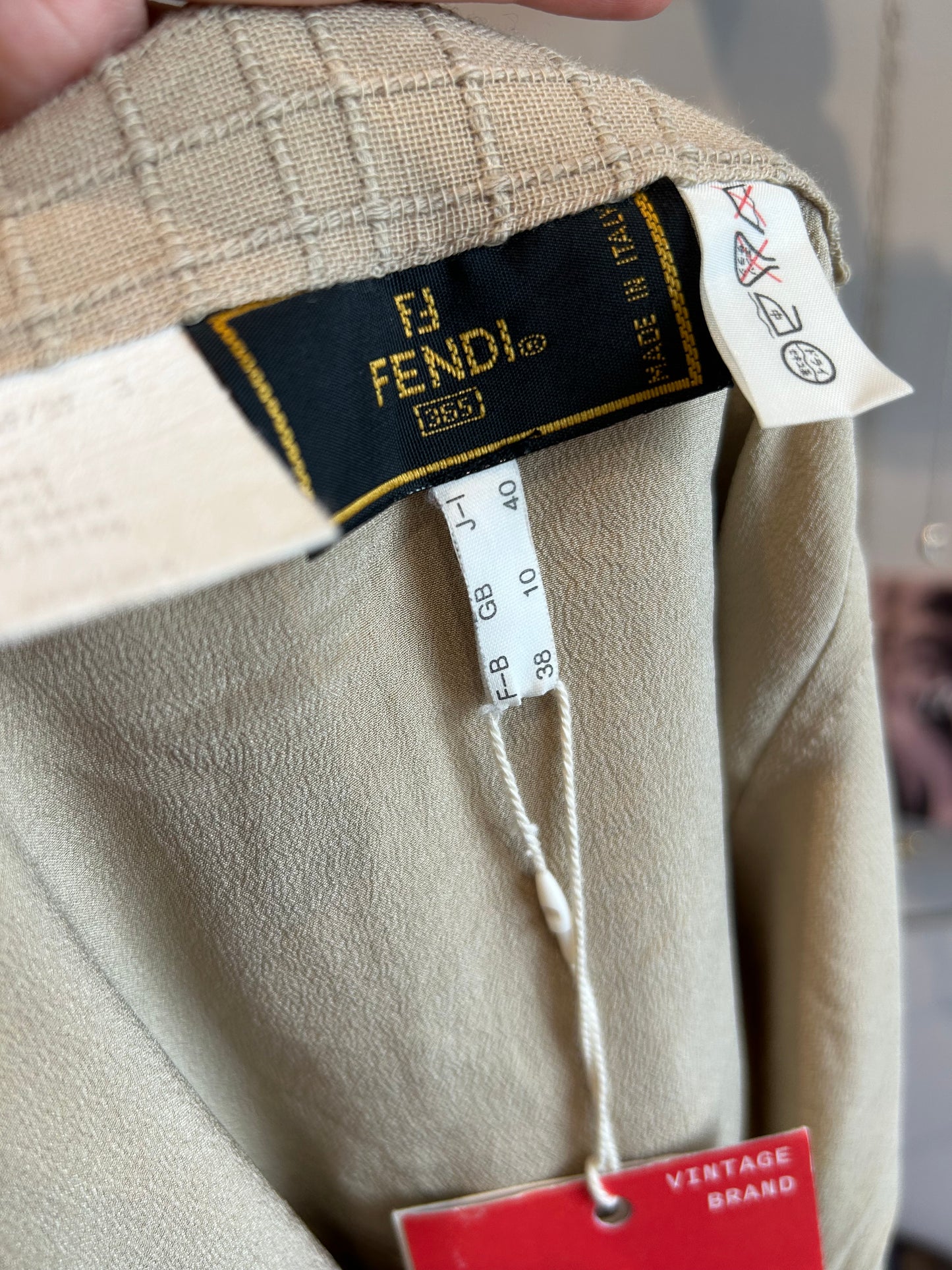 FANDI squares beige skirt