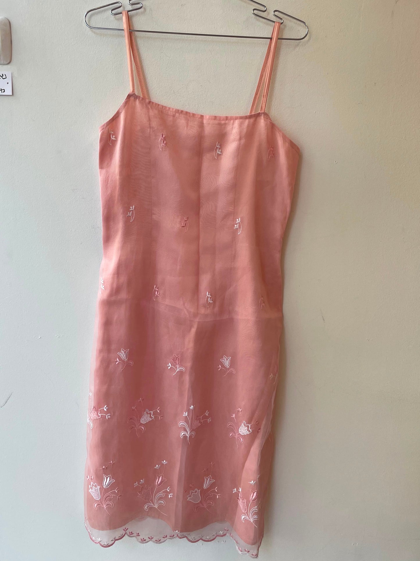 Vintage Embroidered Sheer Slip Dress