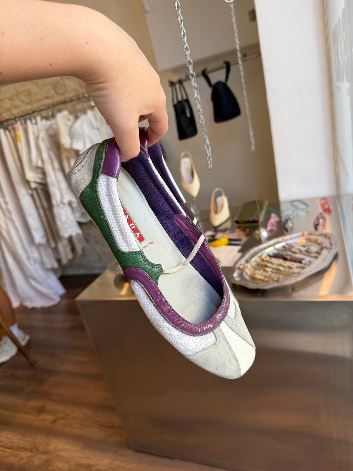 Prada Sport Mary Jane Ballet Flats