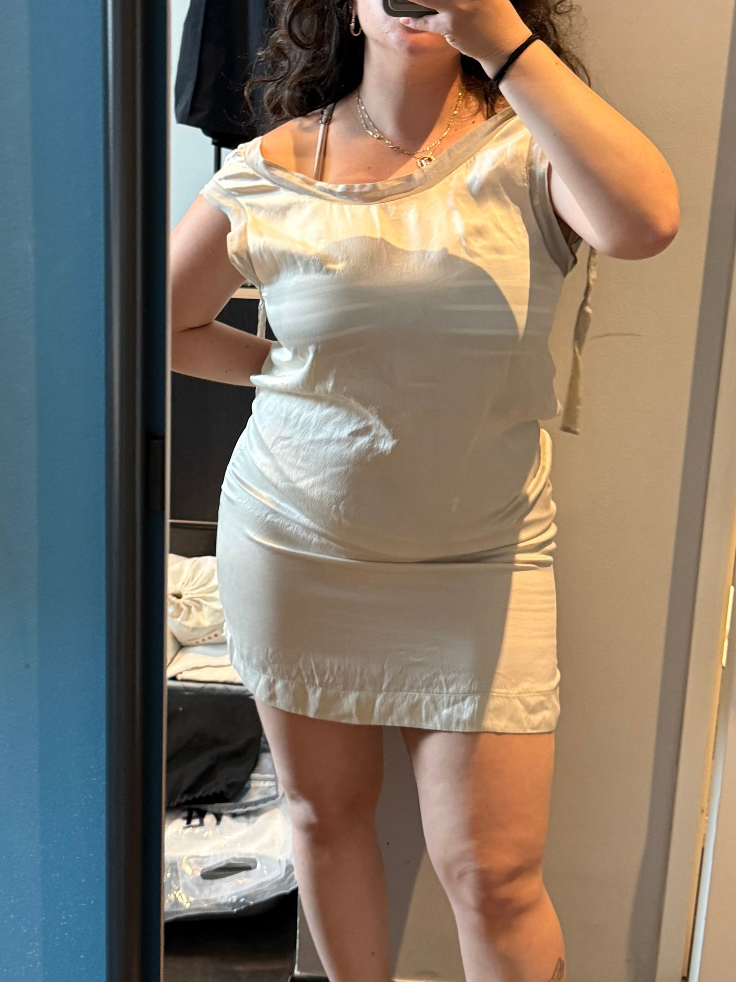 Vintage Silk Open Back Dress