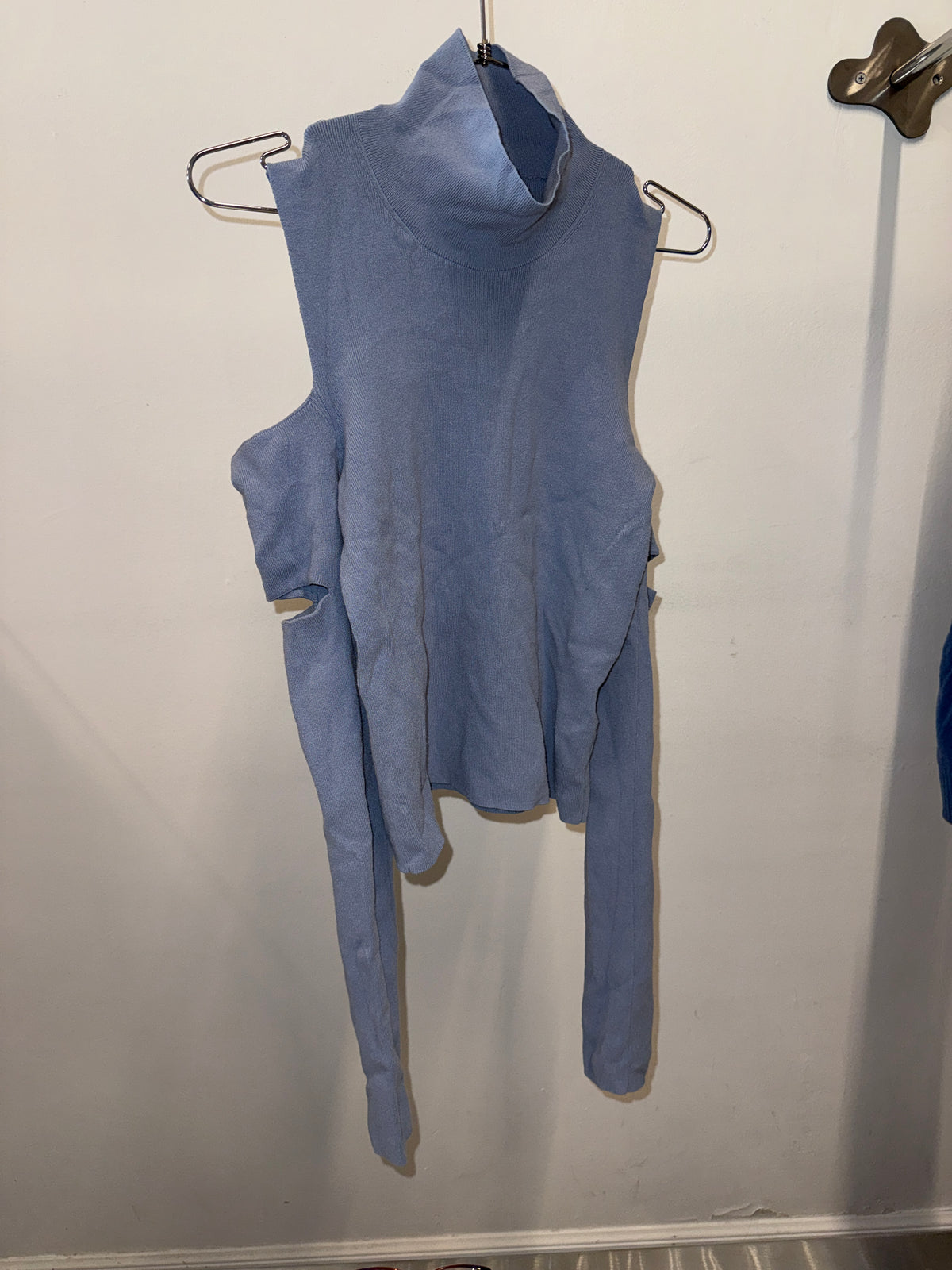 MM6 Maison Margiela Cold-Shoulder Draped Knit Top