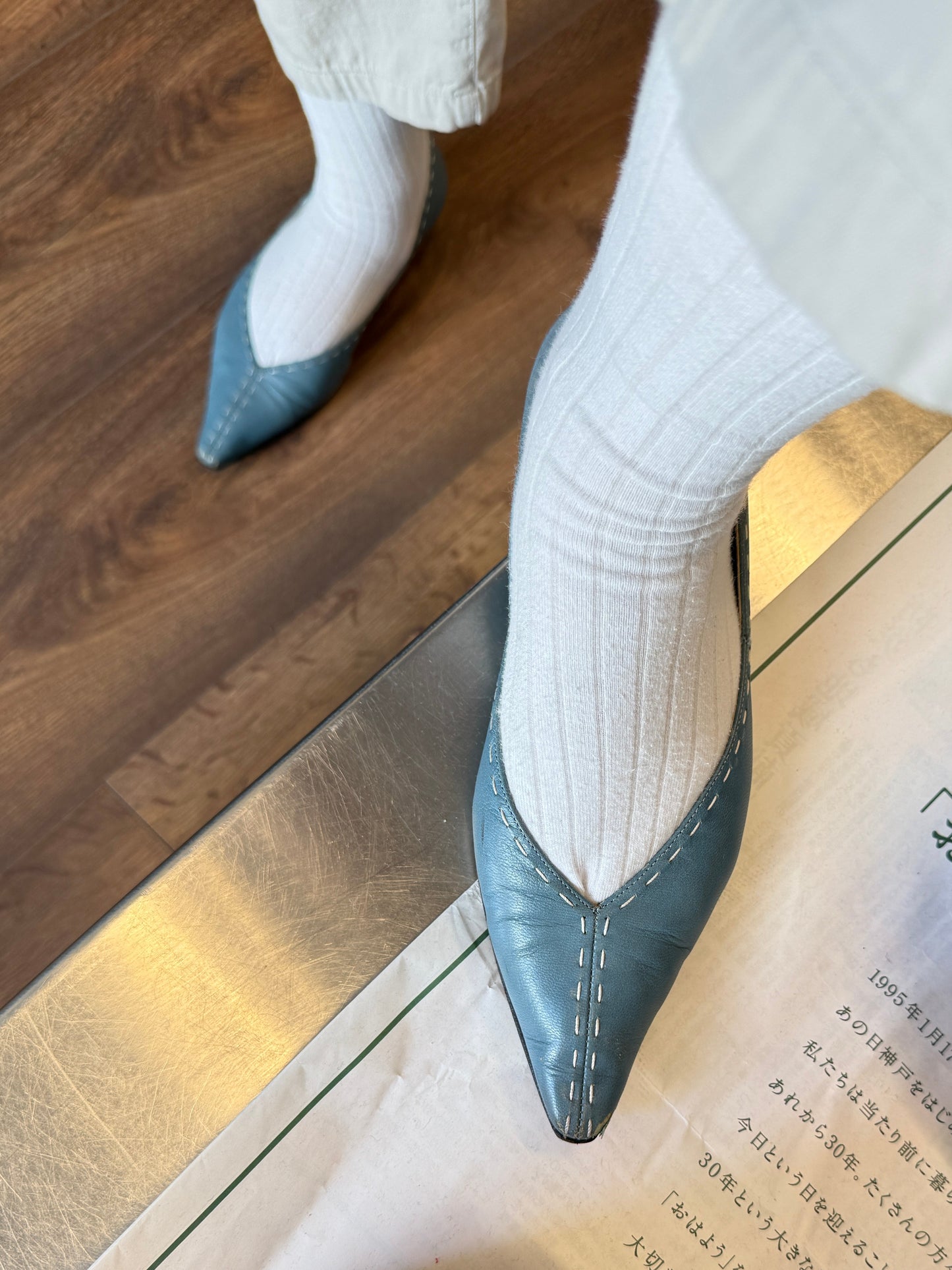 Hermès Pointed Leather Ballet Flats 36 EU