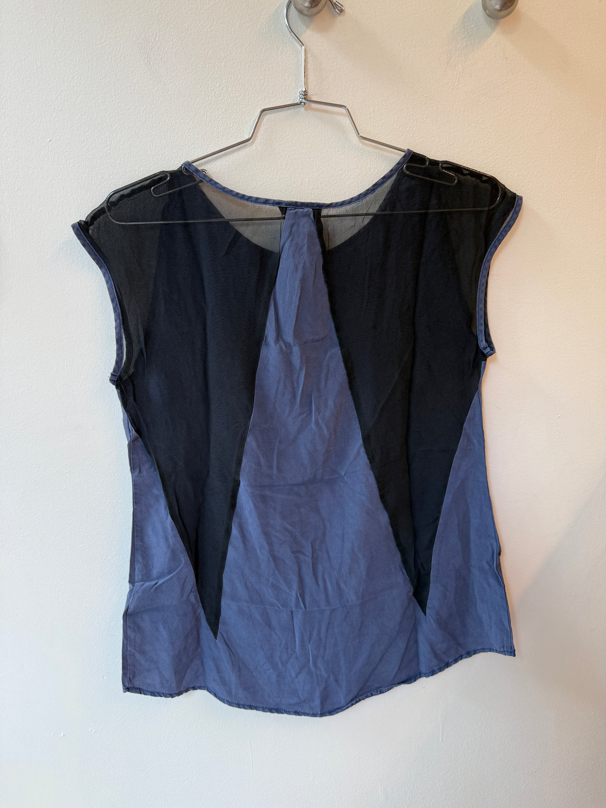 Bebe 2000s Silk Sheer Panel Top
