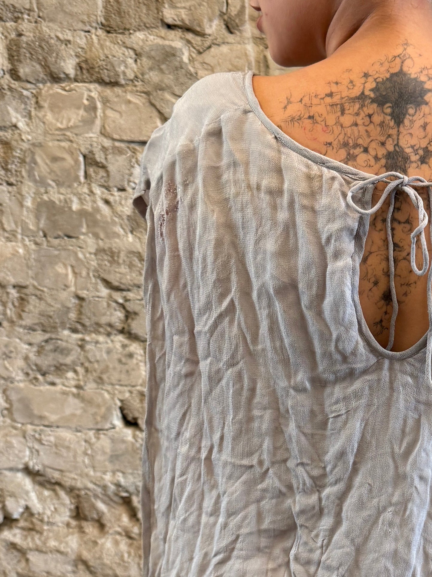 Vintage Grey Sequin Mini Dress