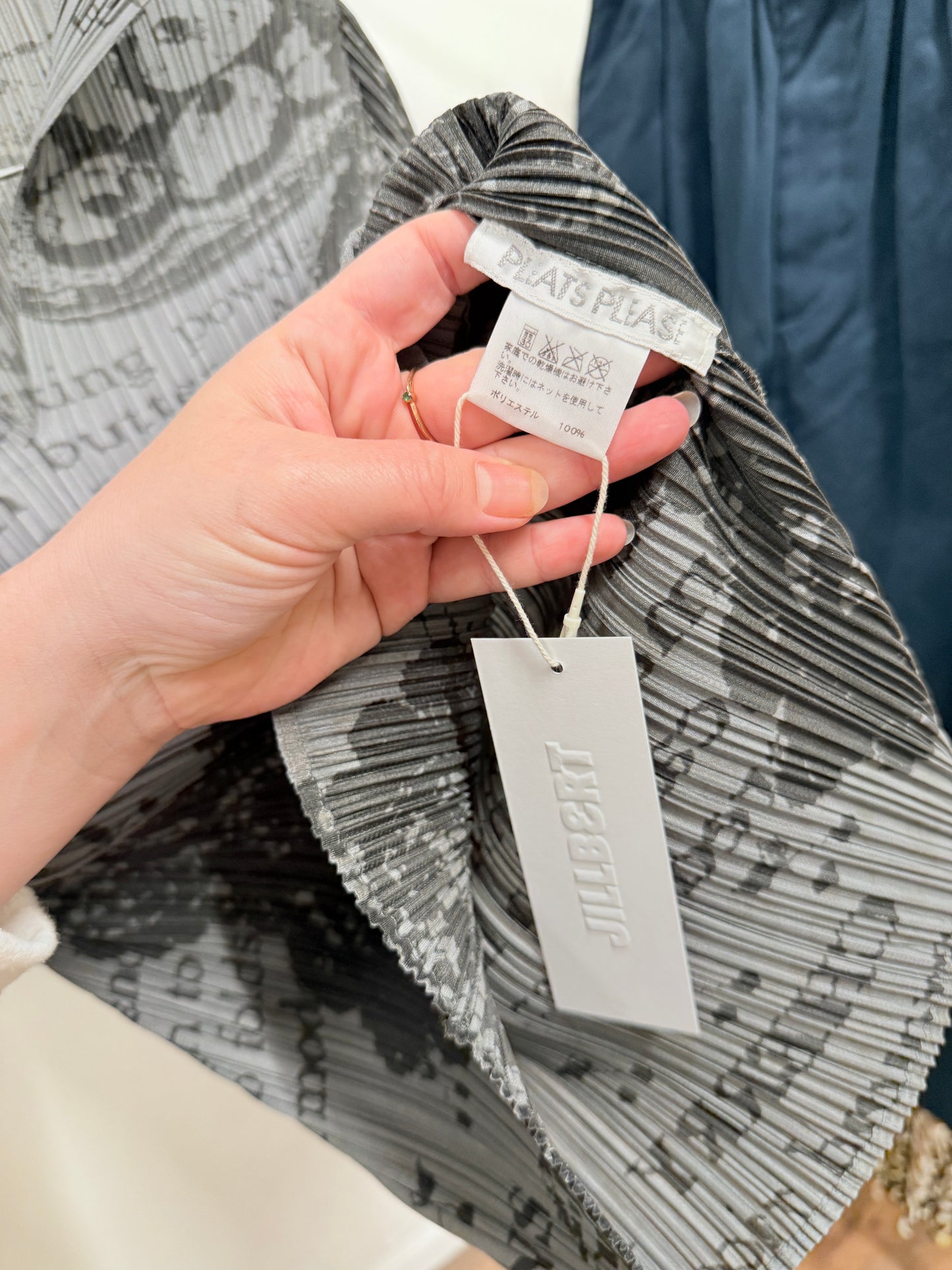 Pleats Please Issey Miyake Graphic Pleated Top 2000s