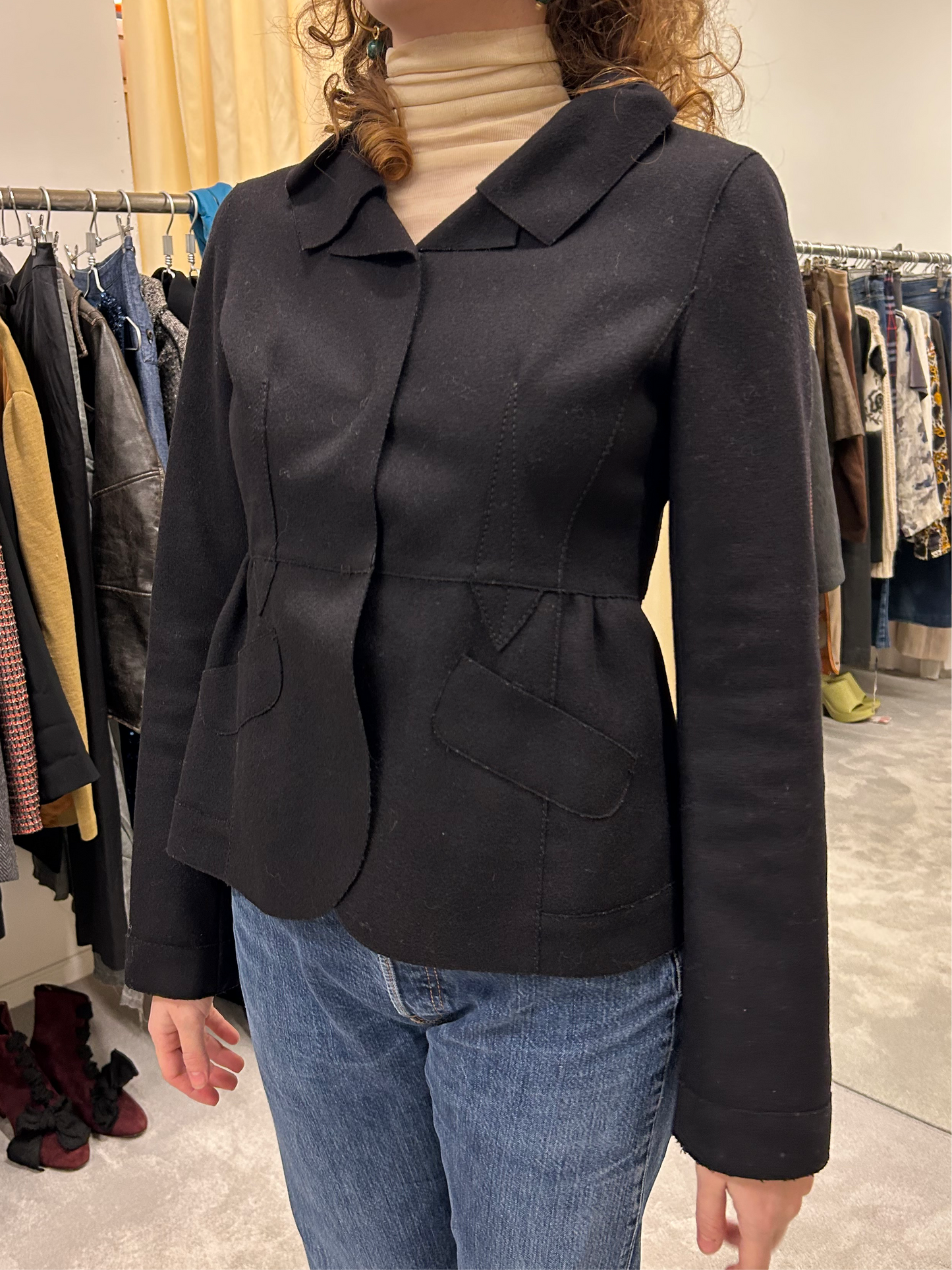 MIU MIU fitted wool jacket