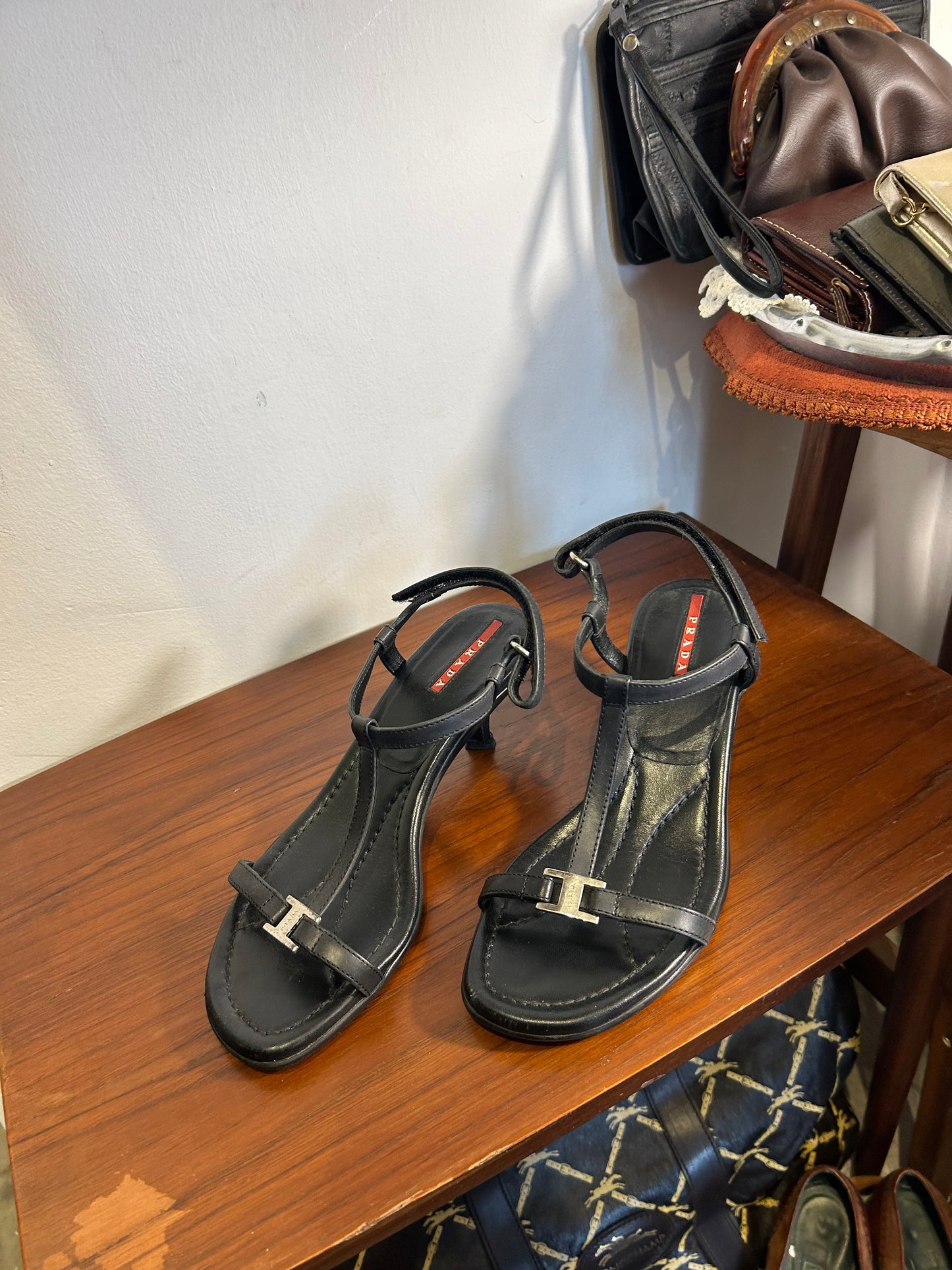 PRADA SPORT T kitten sandals 37 EU