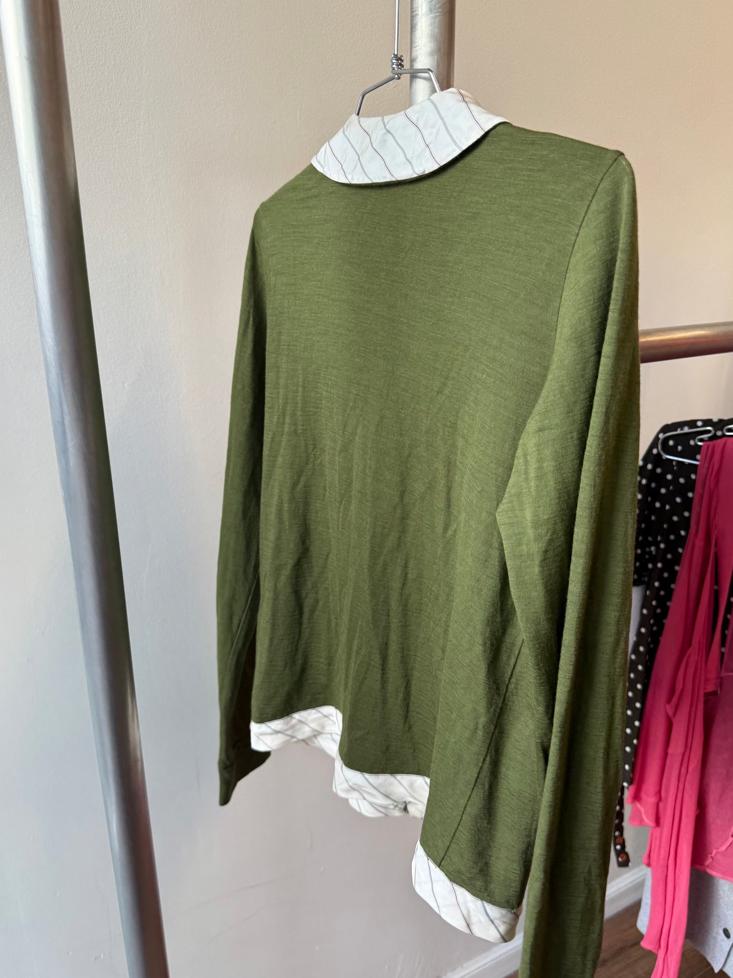 Comme des Garçons – Olive Wool Cardigan