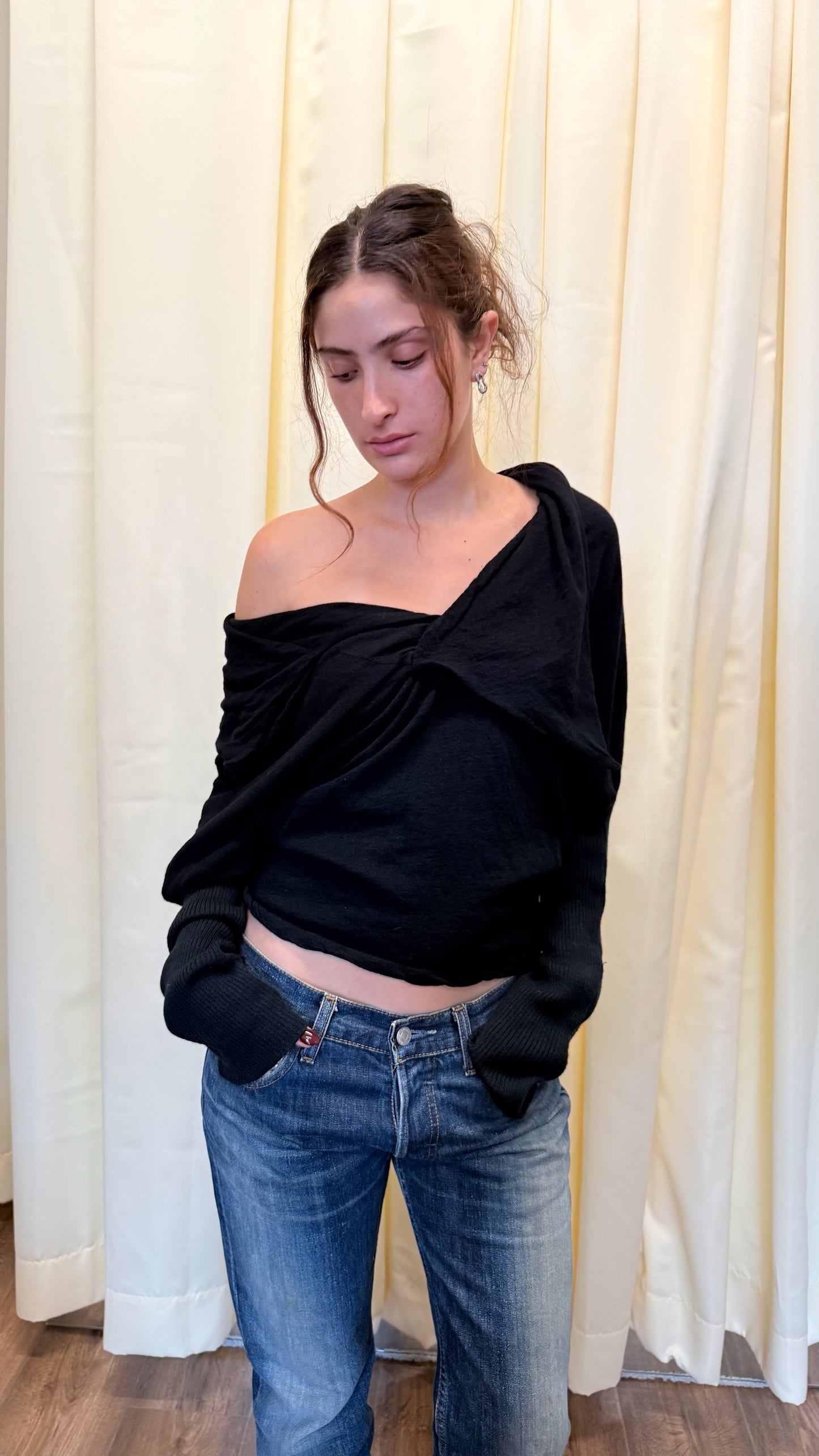 Malloni Draped Wrap Top