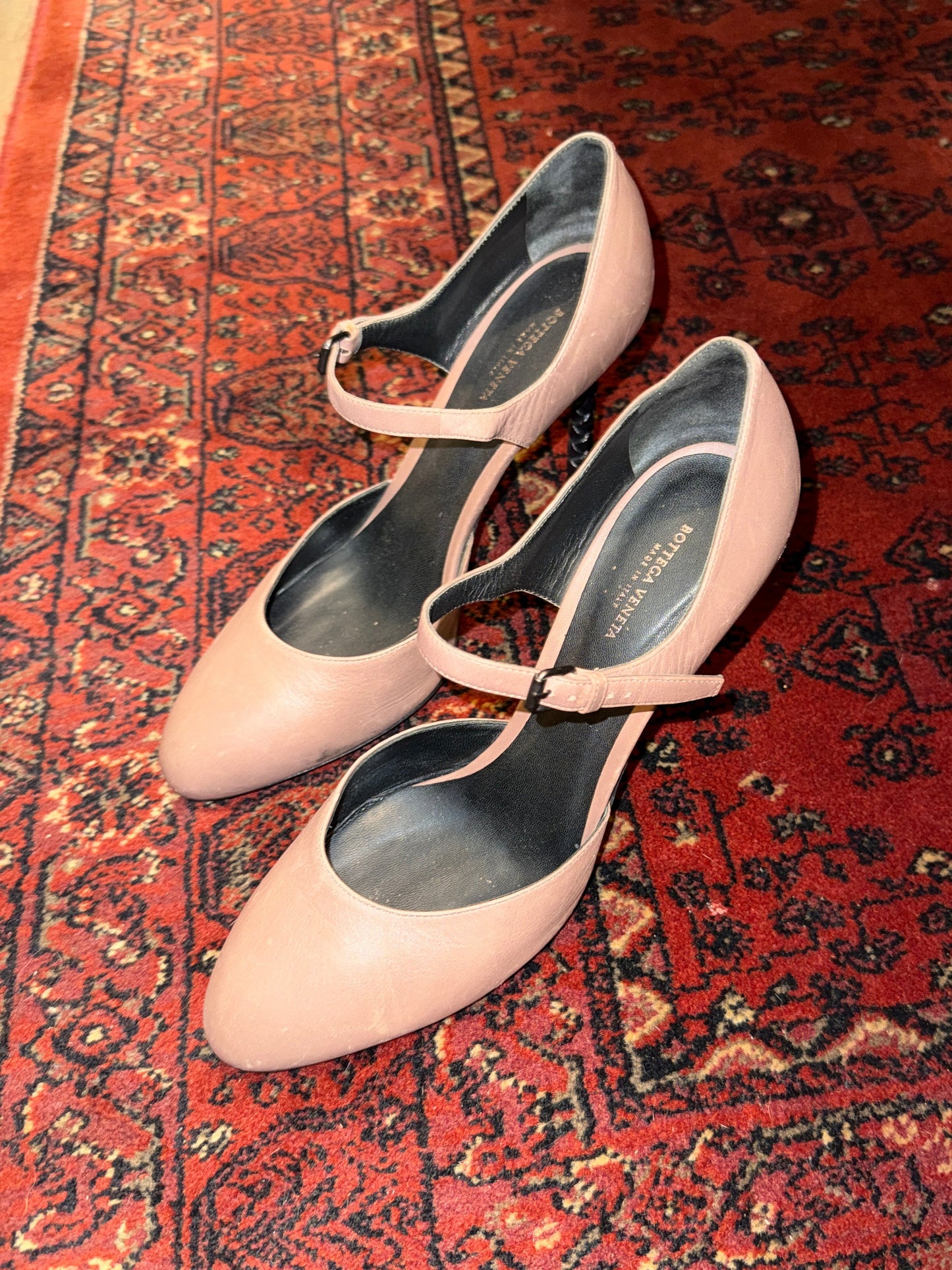 Bottega Veneta Leather Mary Jane Heels 40.5