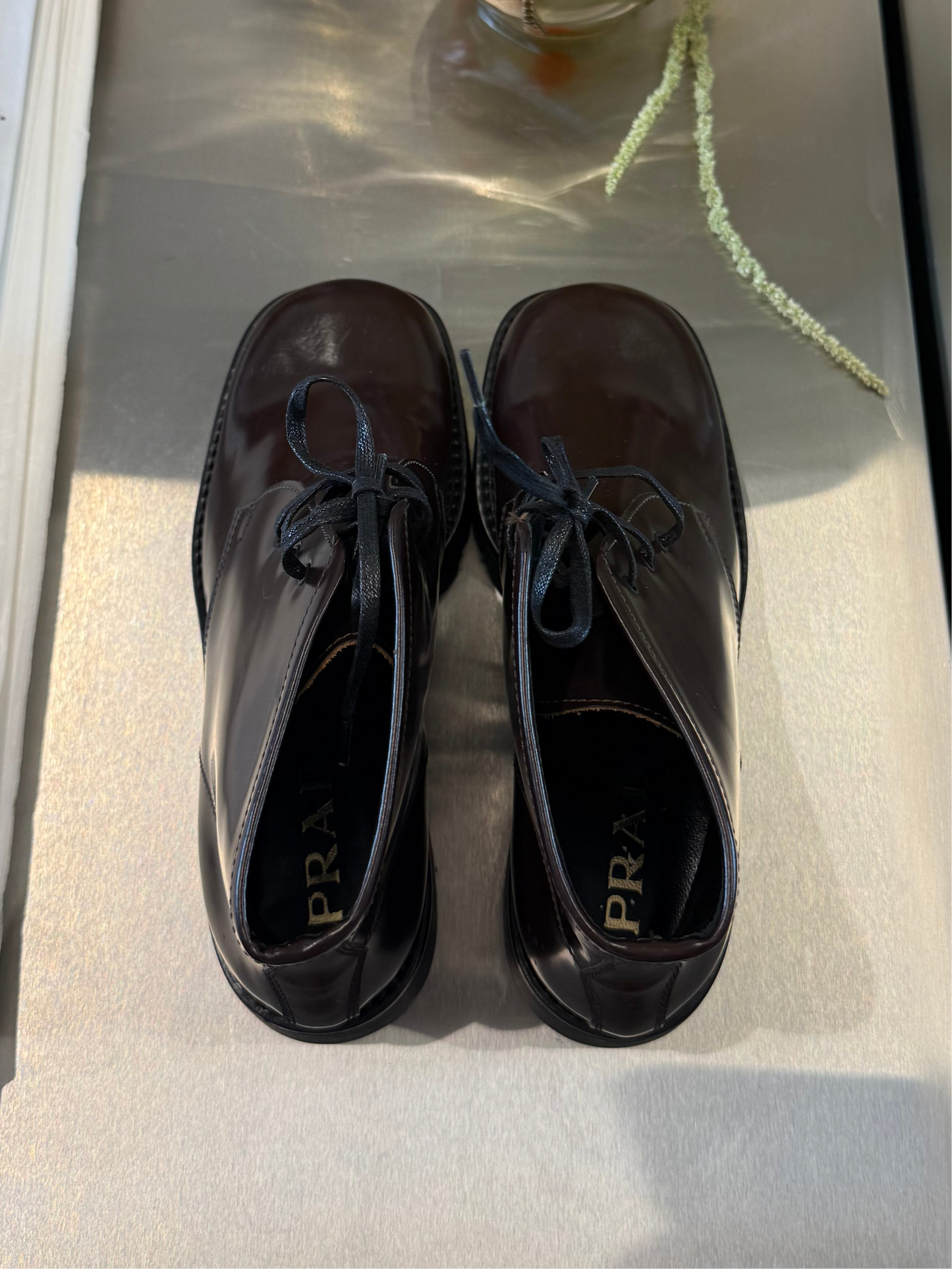 Prada Leather Combat Boots 2001s
