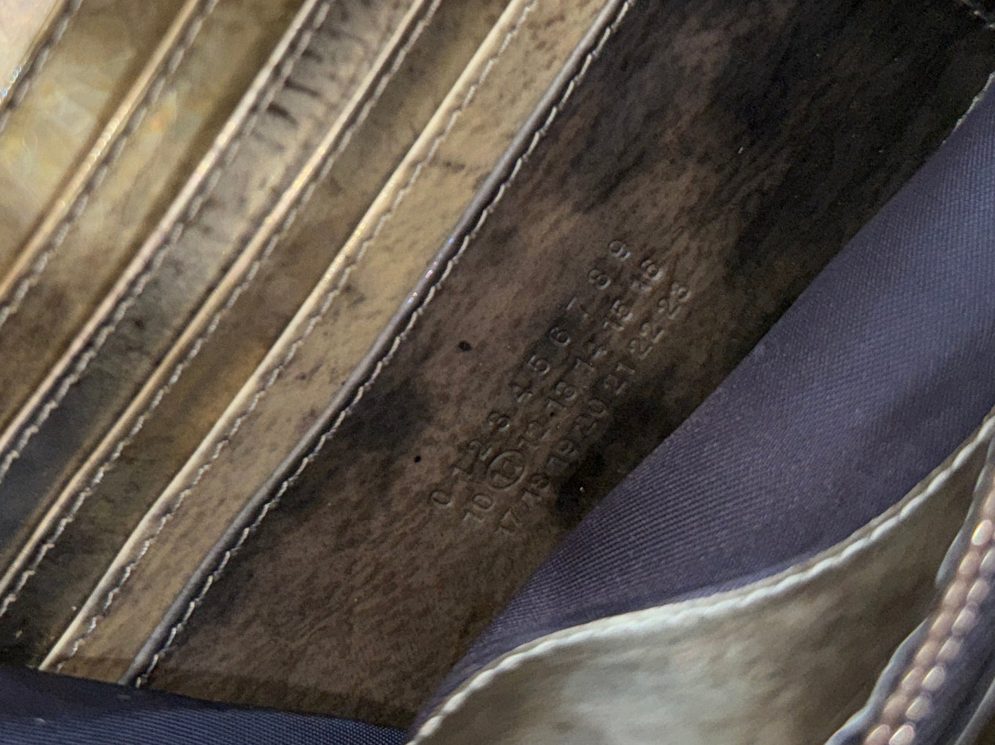 Maison Martin Margiela Line 11 Metallic Leather Wallet c. 2008–2011