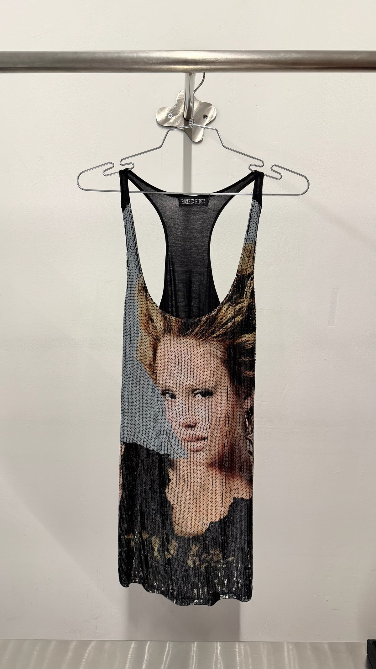 Pacific Rider Sequin Portrait Mini Dress