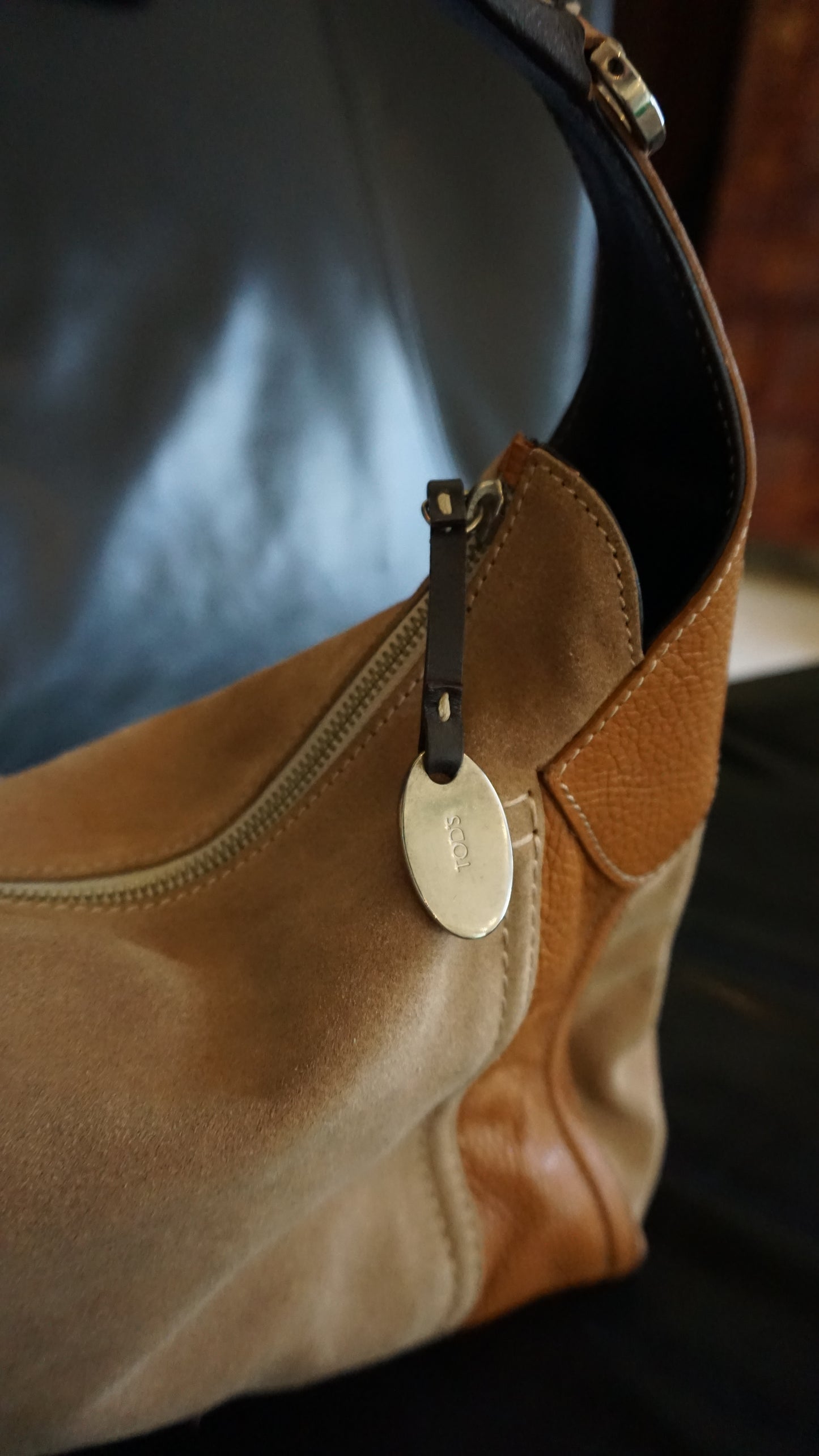 TOD’s suede & leather hobo bag