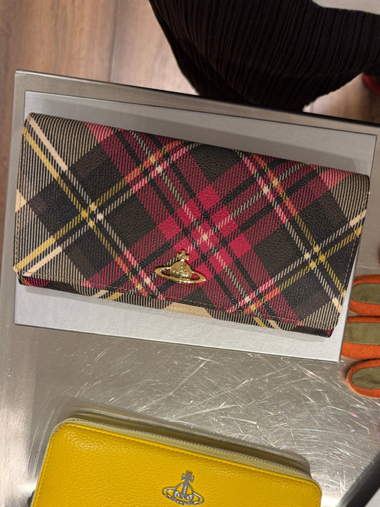Vivienne Westwood Tartan Long Flap Wallet