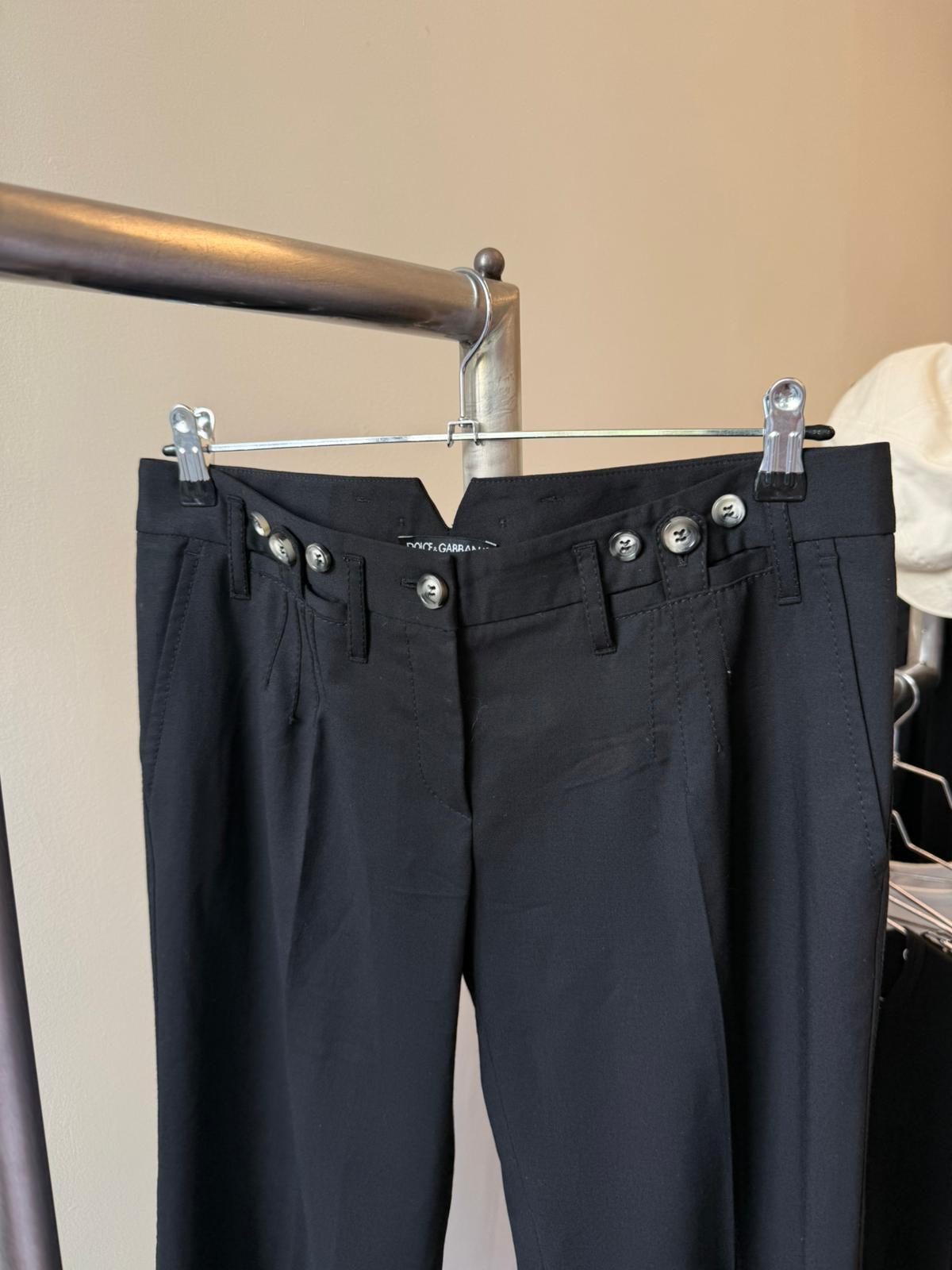 Dolce & Gabbana Low Waist Button Trousers