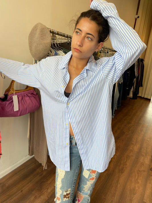 Officine Générale Striped Cotton Shirt