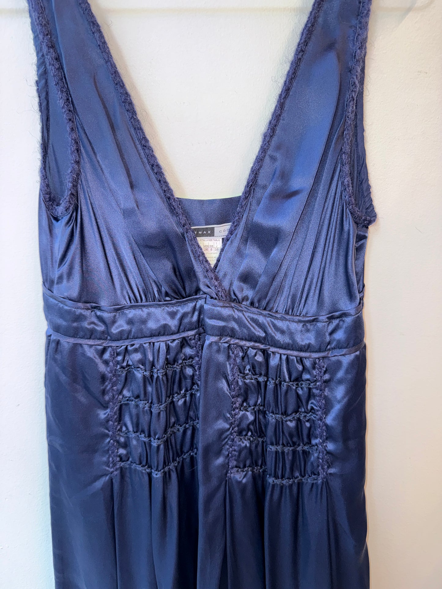 Sportmax Code Max Mara 100% Silk Navy Dress