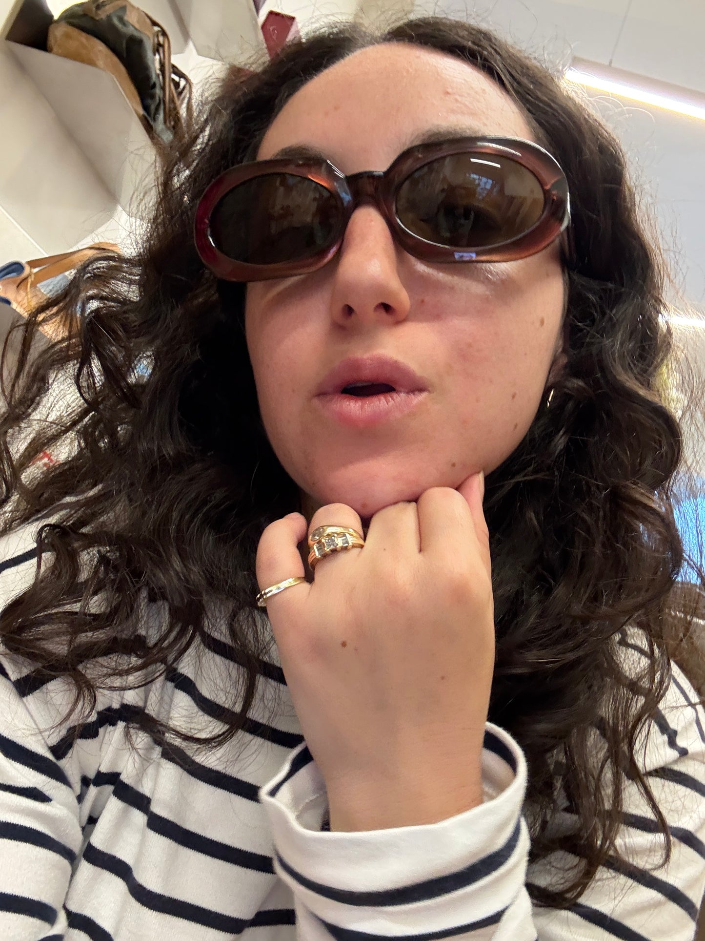 KARL LAGERFELD OVAL SUNGLASSES