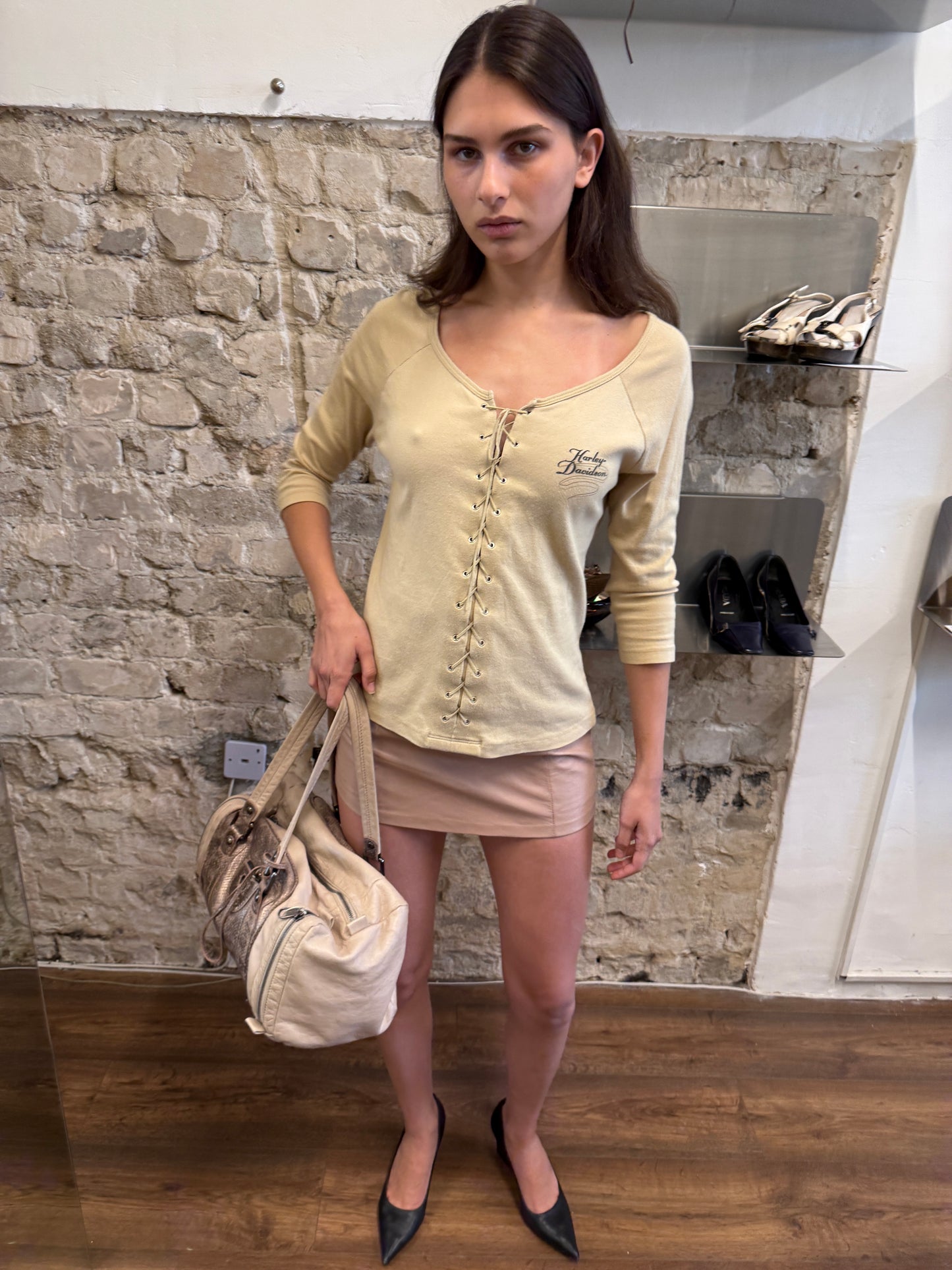 See By Chloé Python Panel Leather Bag c. 2008-2012