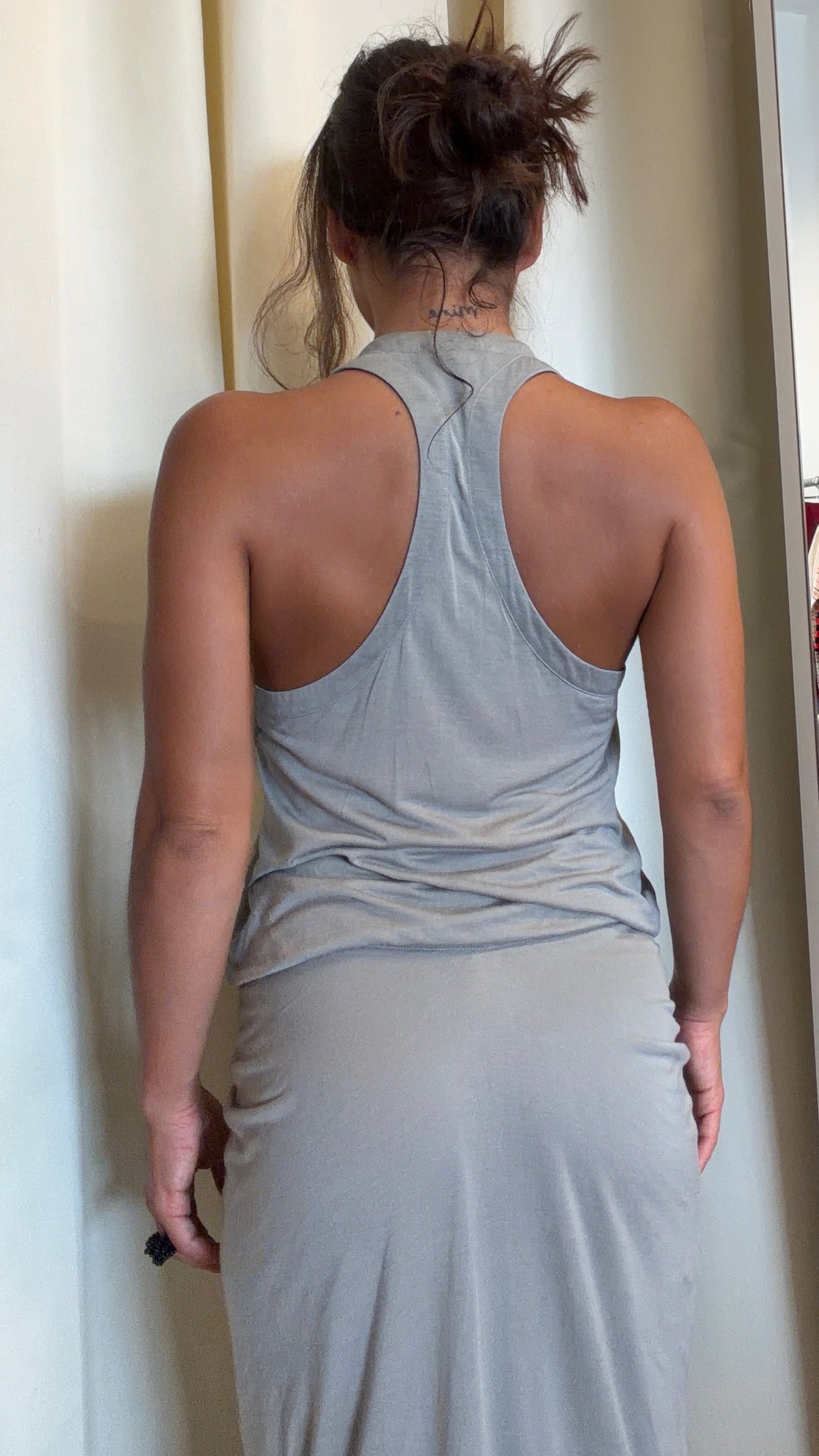 Helmut Lang 2010s Draped Micro Modal Maxi Dress