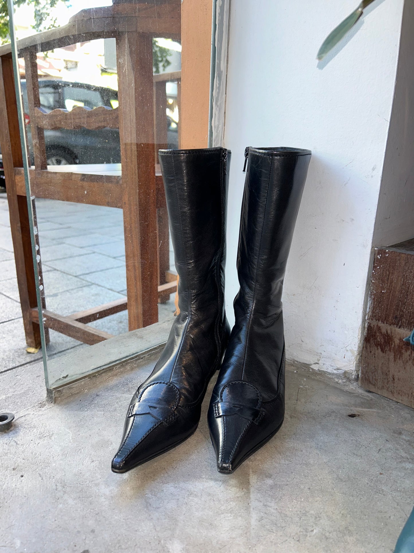 MIU MIU victorian leather boots