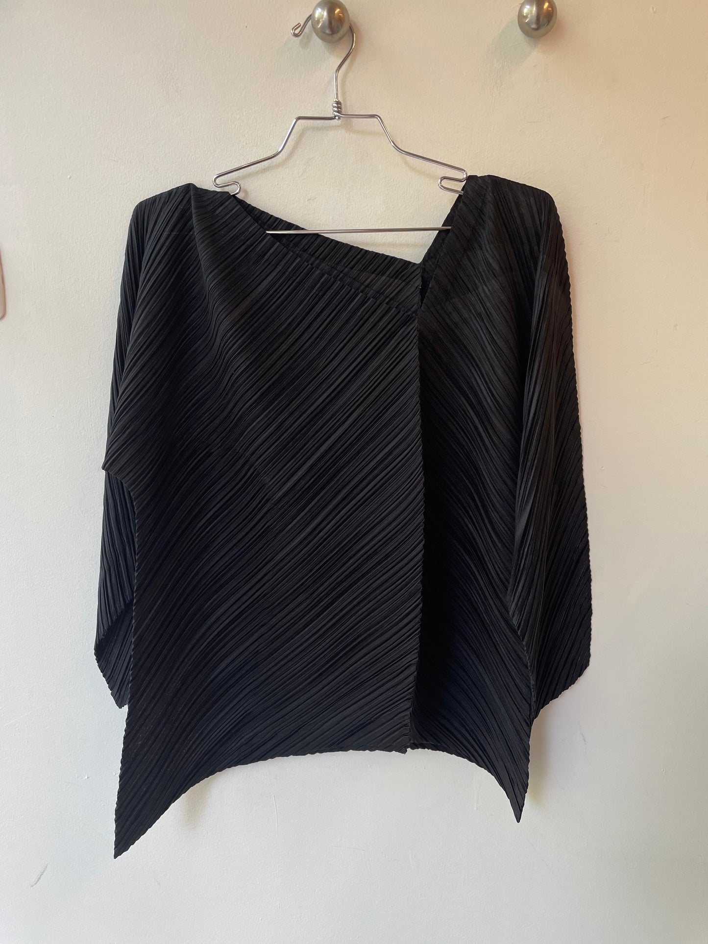 Pleats Please Issey Miyake Asymmetrical Pleated Top