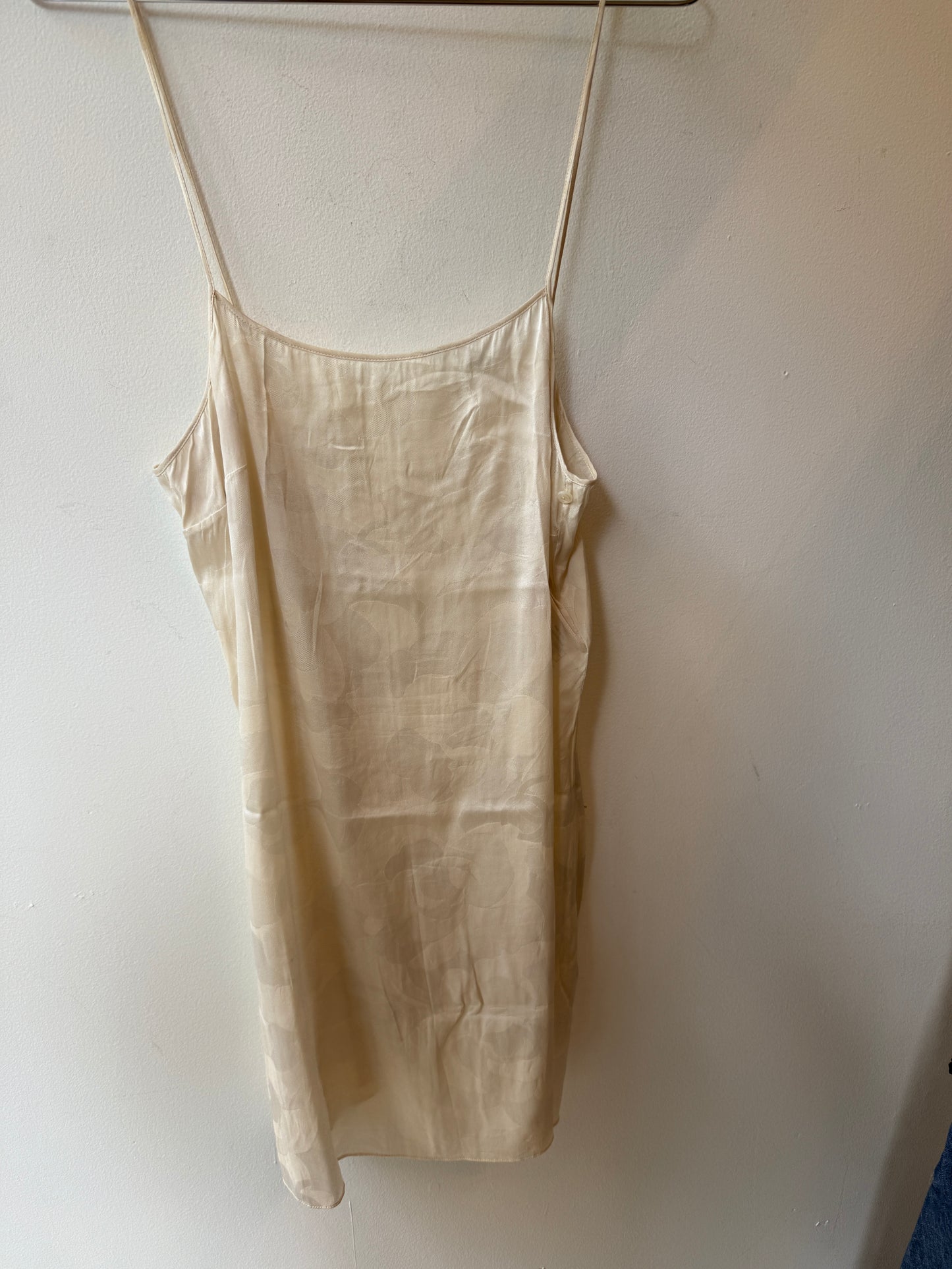 Chanel Camellia Silk Slip Mini Dress SS2020