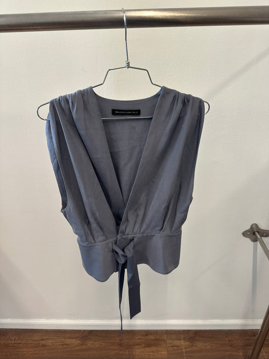 Balenciaga Silk Tie Blouse