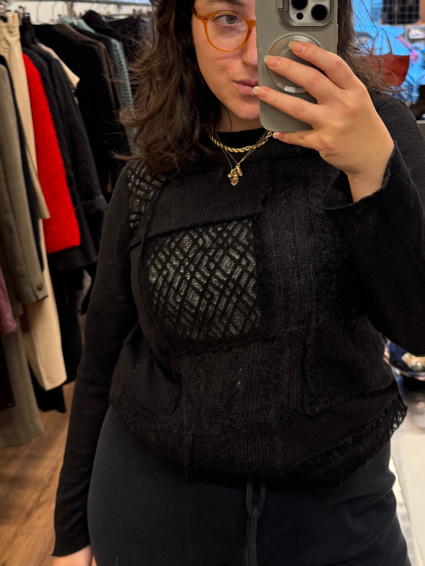 tricot COMME des GARÇONS Deconstructed Knit Top circa 2003