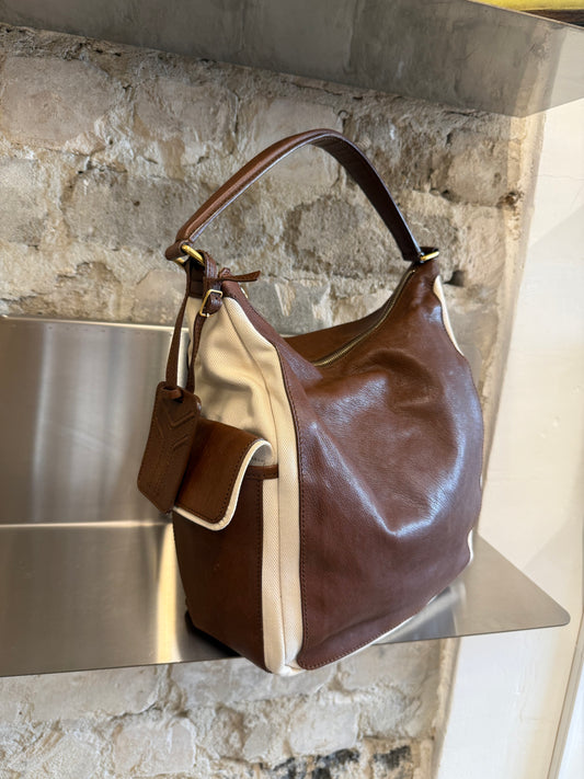 Yves Saint Laurent 00’s Leather And Canvas Bag