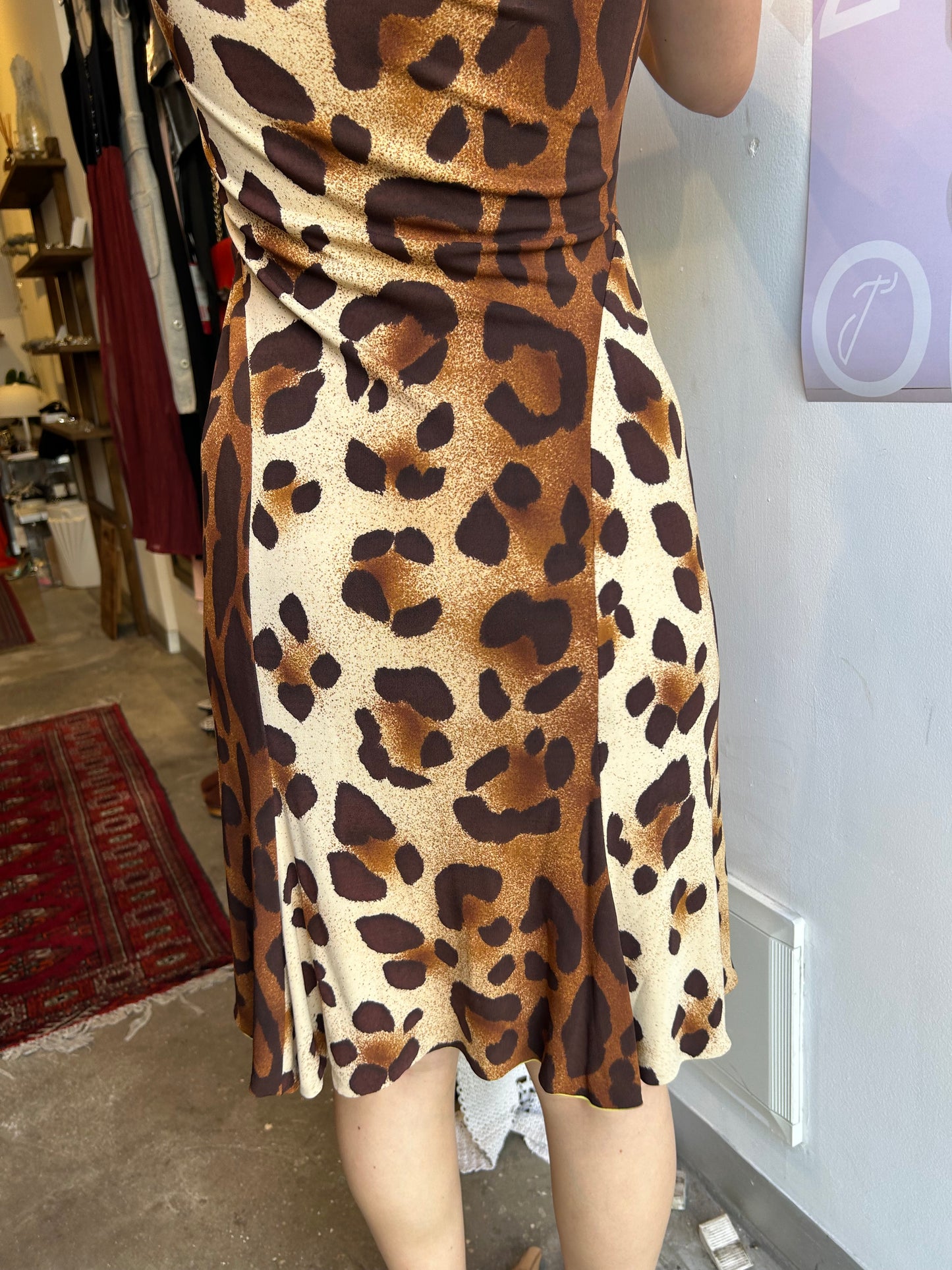 90’s GIANNI VERSACE spring 1994 leopard print dress