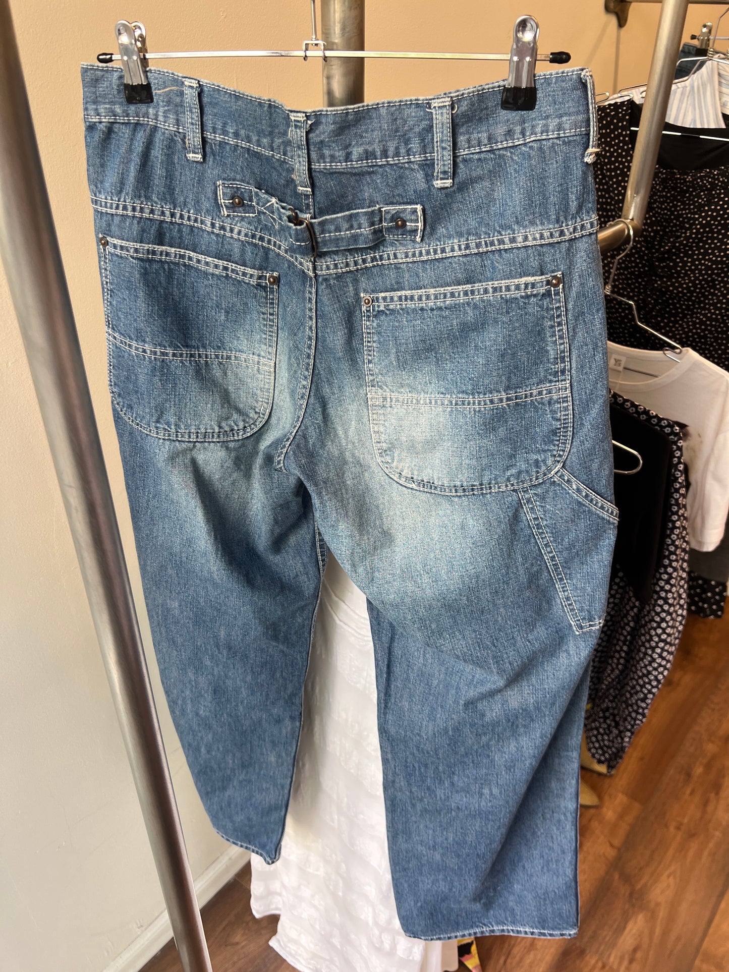 Beamsboy Buckle Back Painter Jeans