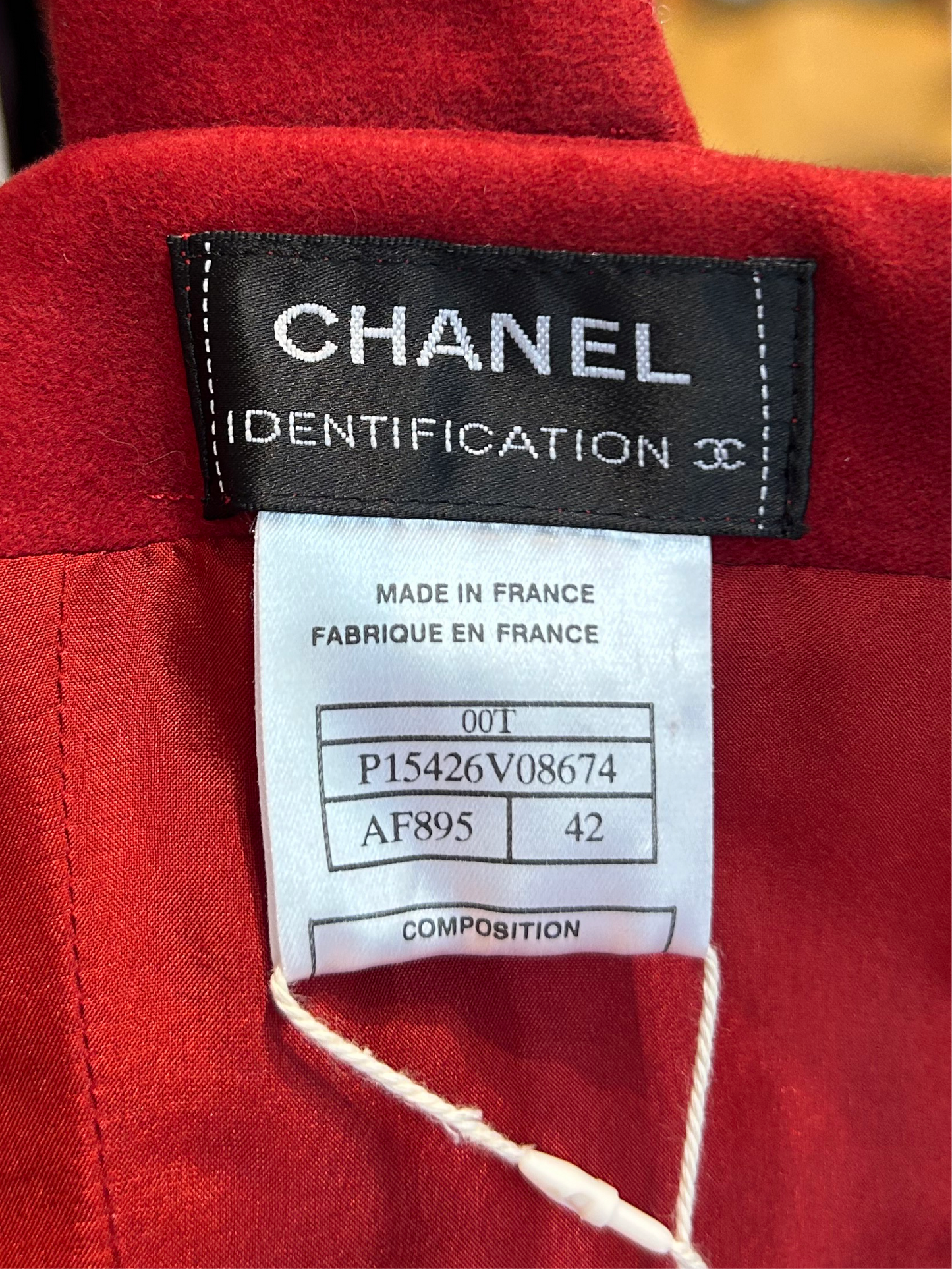 CHANEL quilted red corset