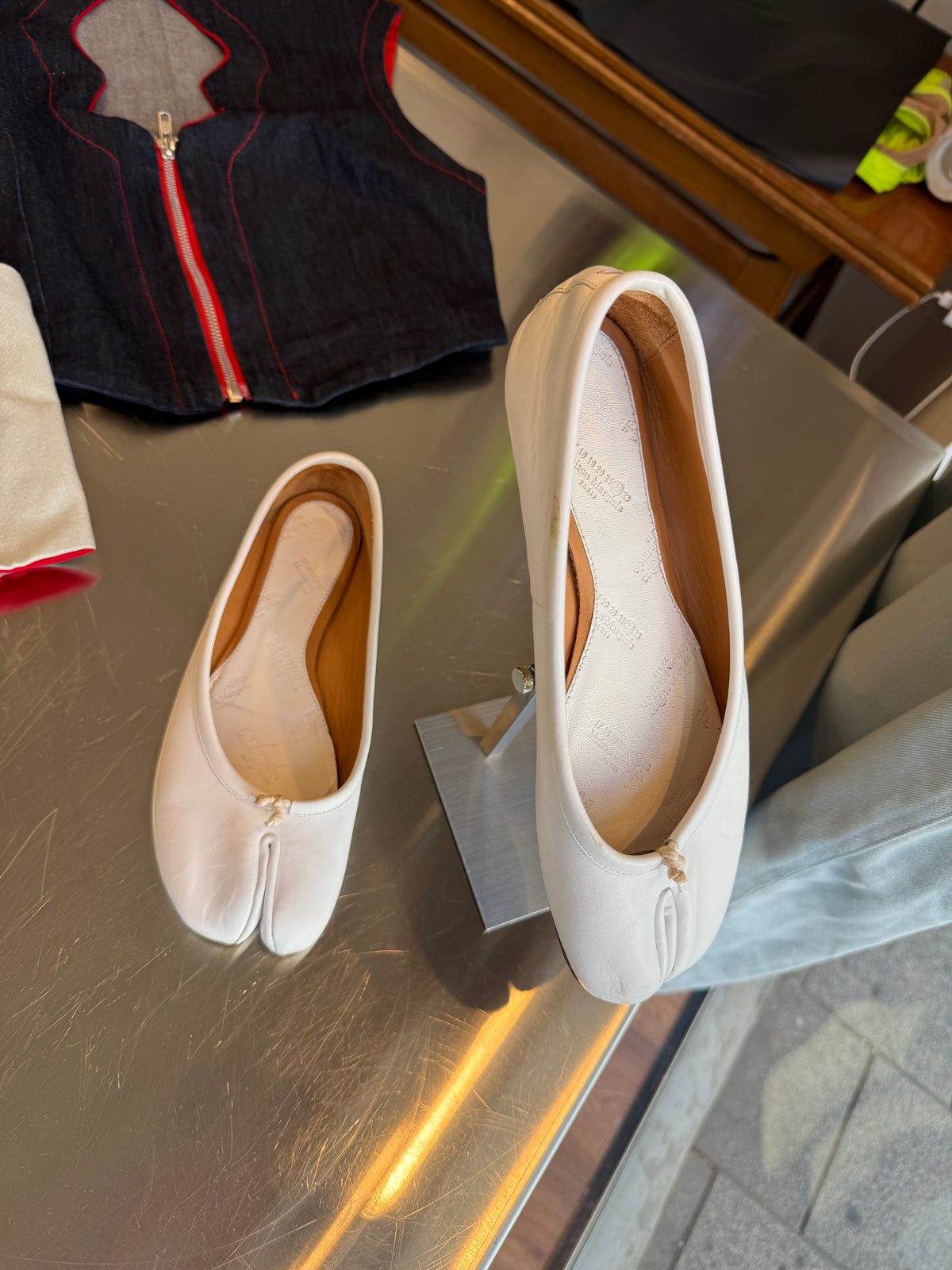 Maison Margiela Tabi Leather Ballet Flats 38 EU